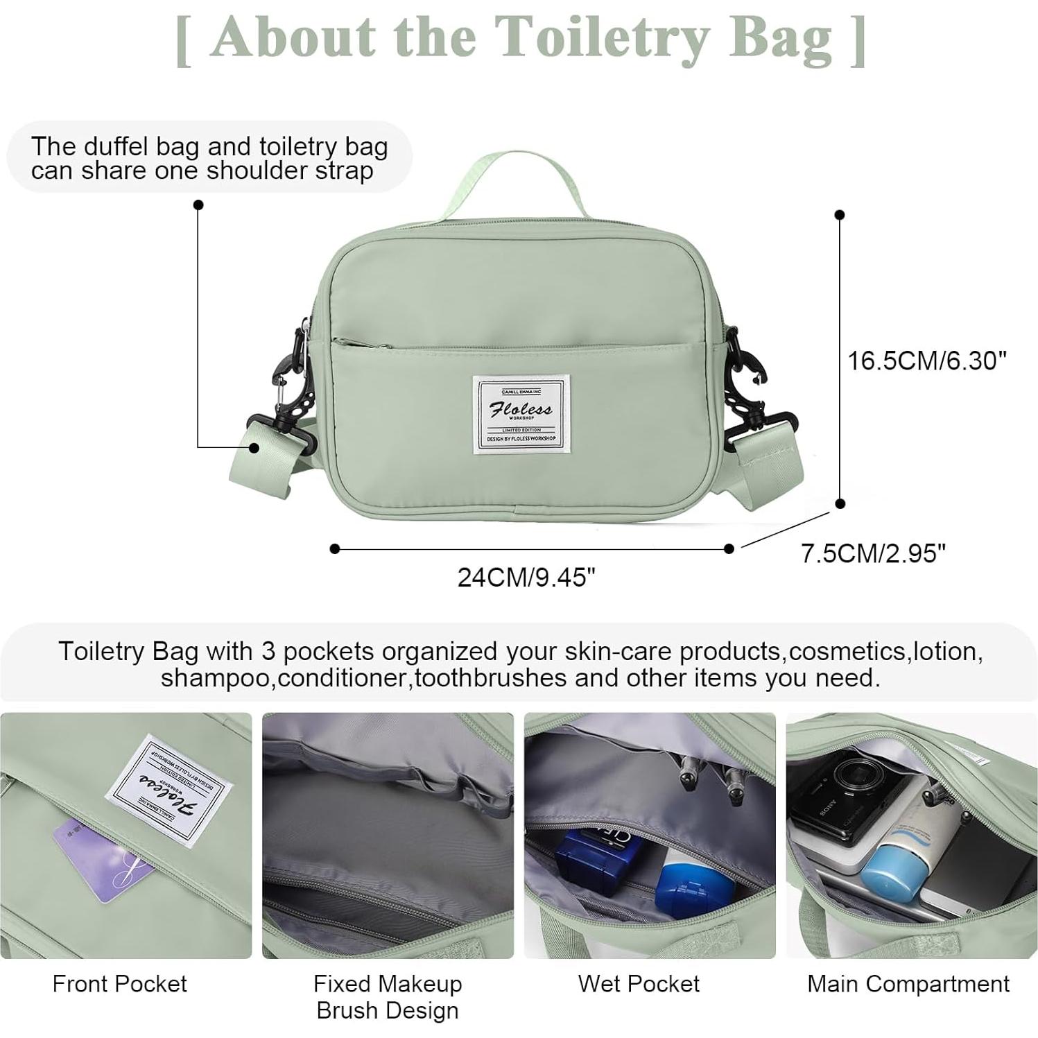 Bolsa de viaje tipo duffel HYC00 con compartimento para zapatos 56x17x45 cm