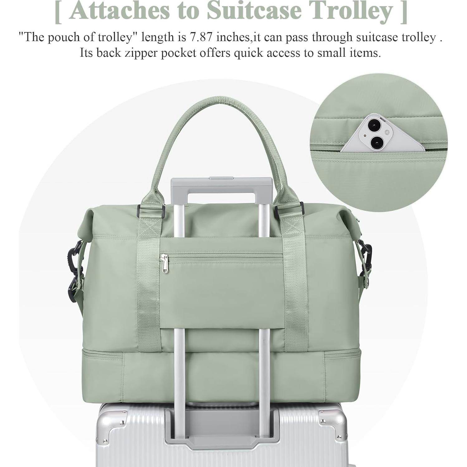 Bolsa de viaje tipo duffel HYC00 con compartimento para zapatos 56x17x45 cm