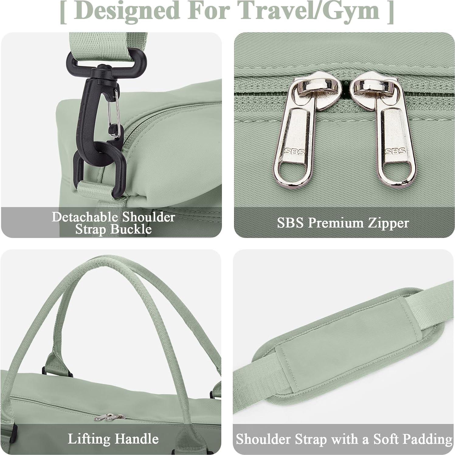 Bolsa de viaje tipo duffel HYC00 con compartimento para zapatos 56x17x45 cm