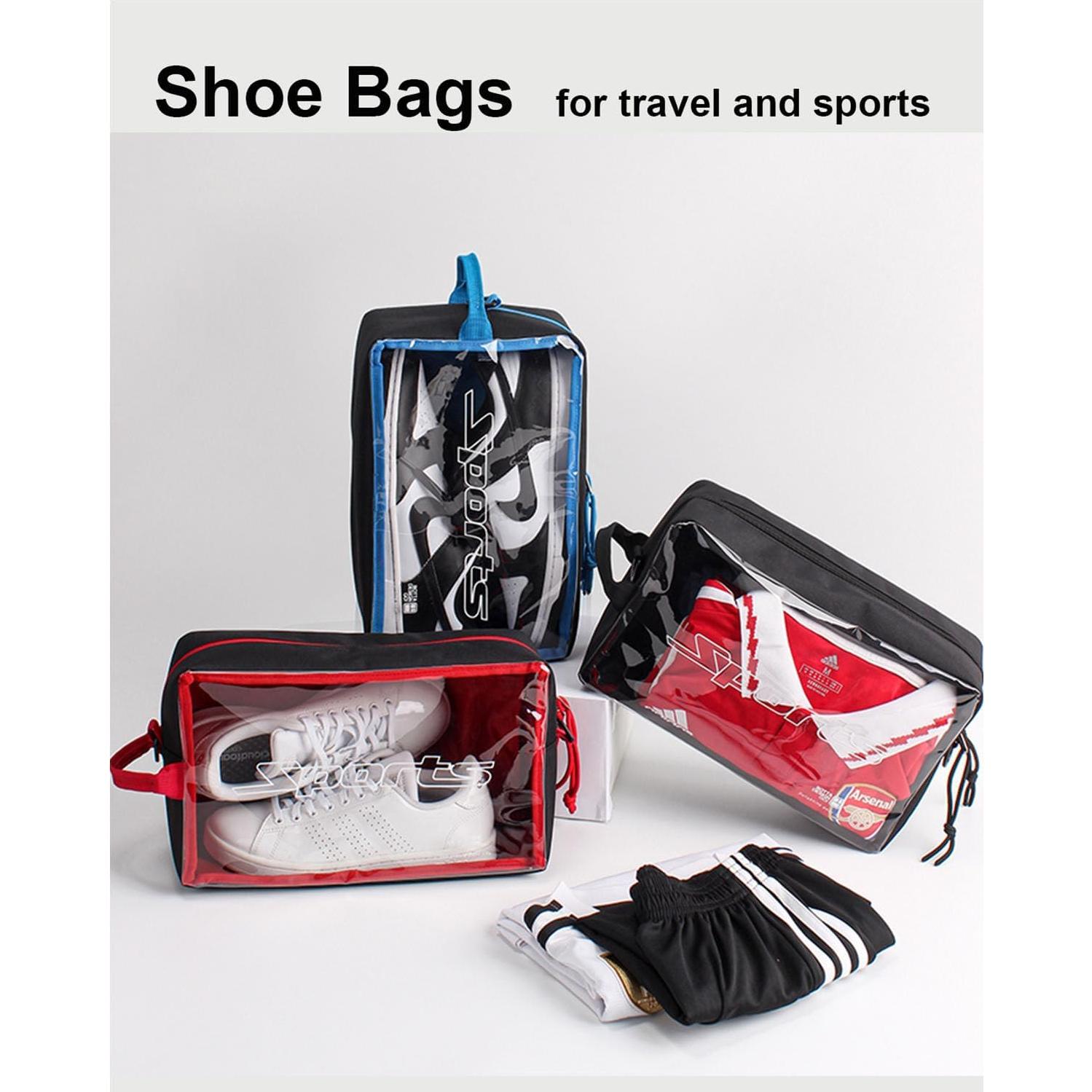 Bolsa de Zapatos de Viaje Oxford con Correa Removible Negra