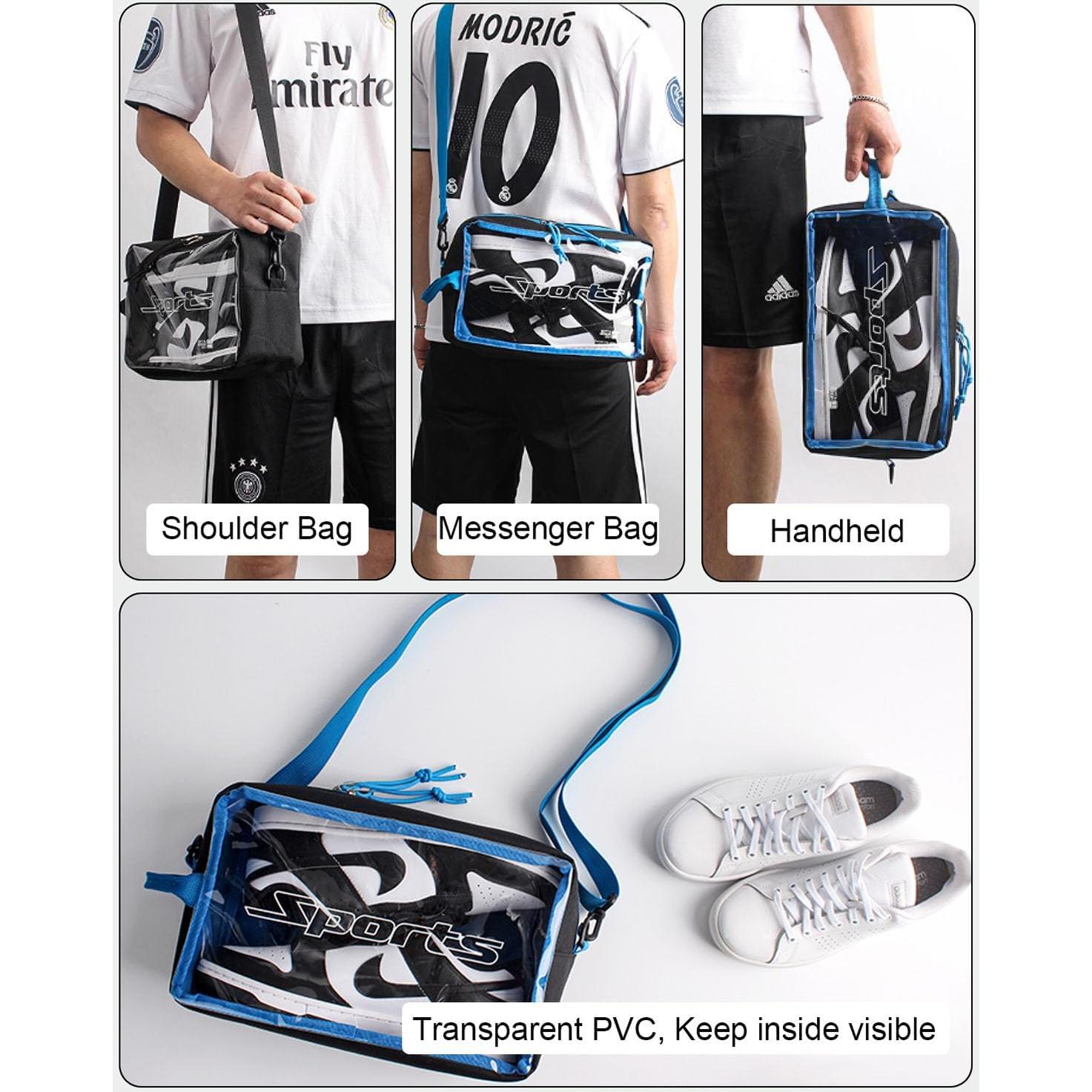 Bolsa de Zapatos de Viaje Oxford con Correa Removible Negra