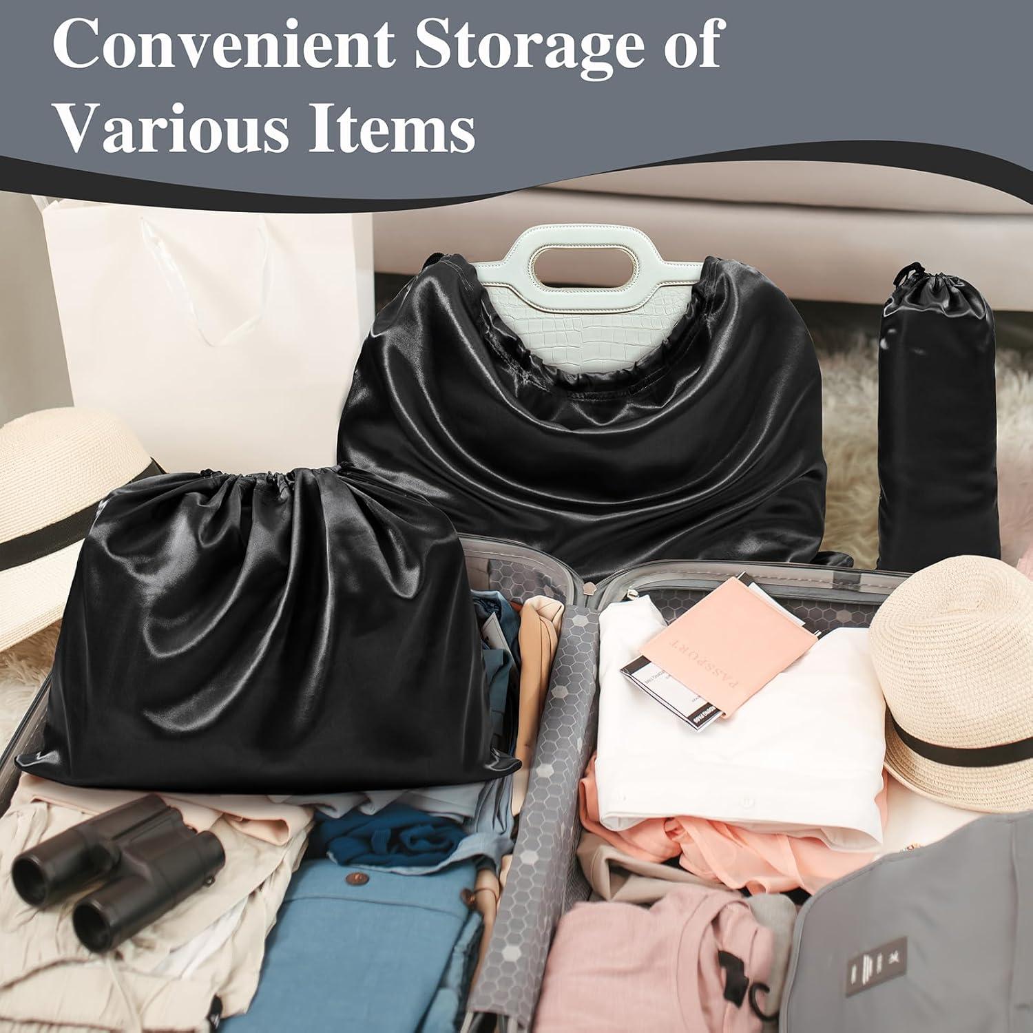 Bolsas de Almacenamiento para Zapatos Ersmak - 6 Piezas de Satén 45x20cm