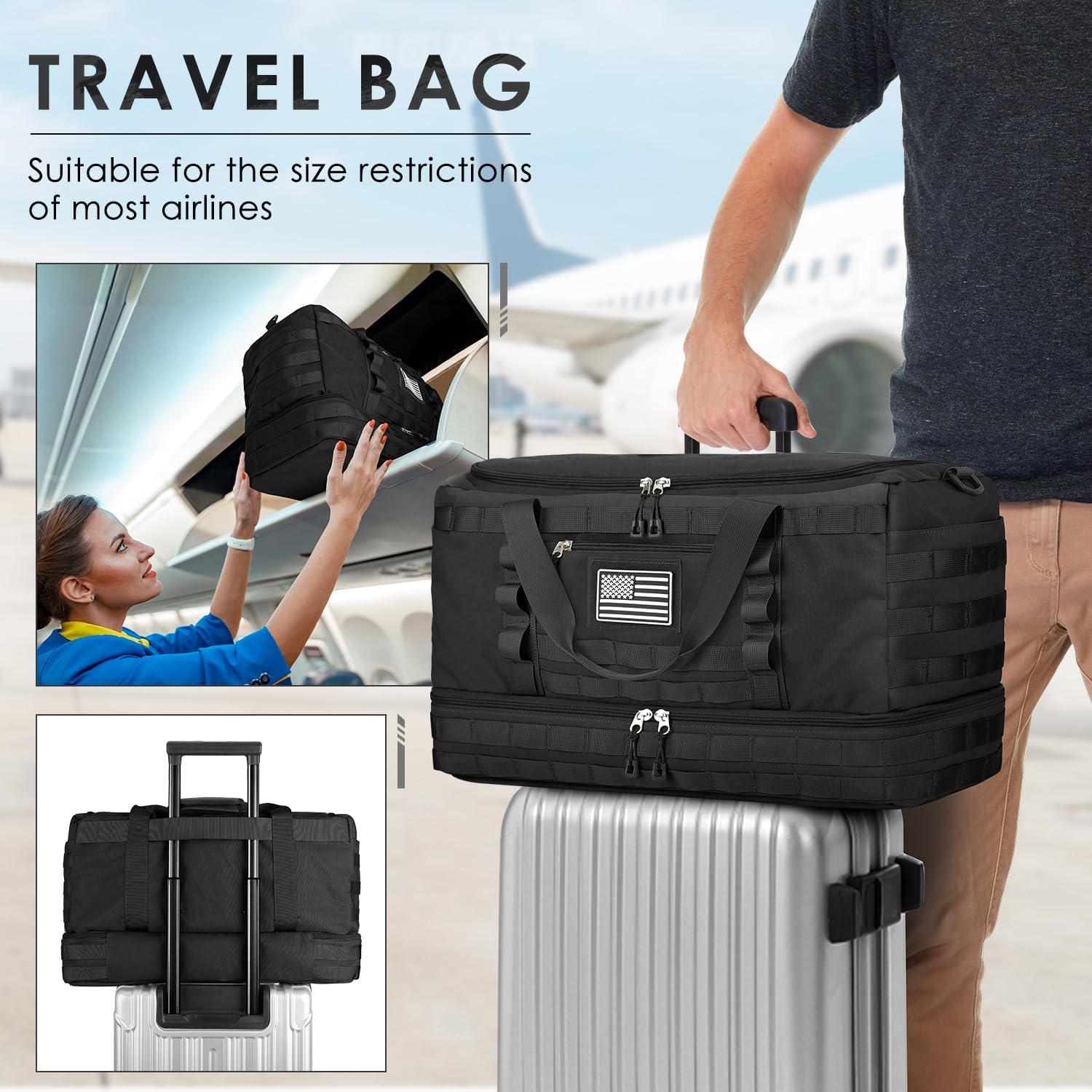 Bolsa de Viaje ETRONIK Táctica 48x22x33cm Negra