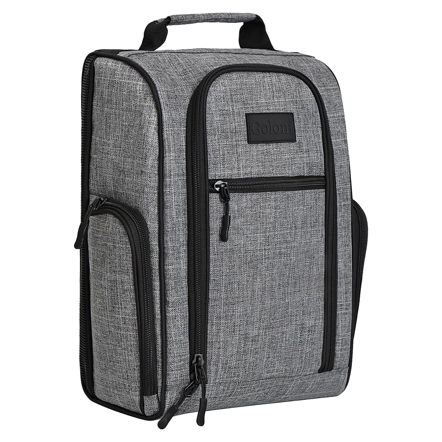 Bolsa de Zapatos de Golf Goloni Gris Acolchada con Ventilación