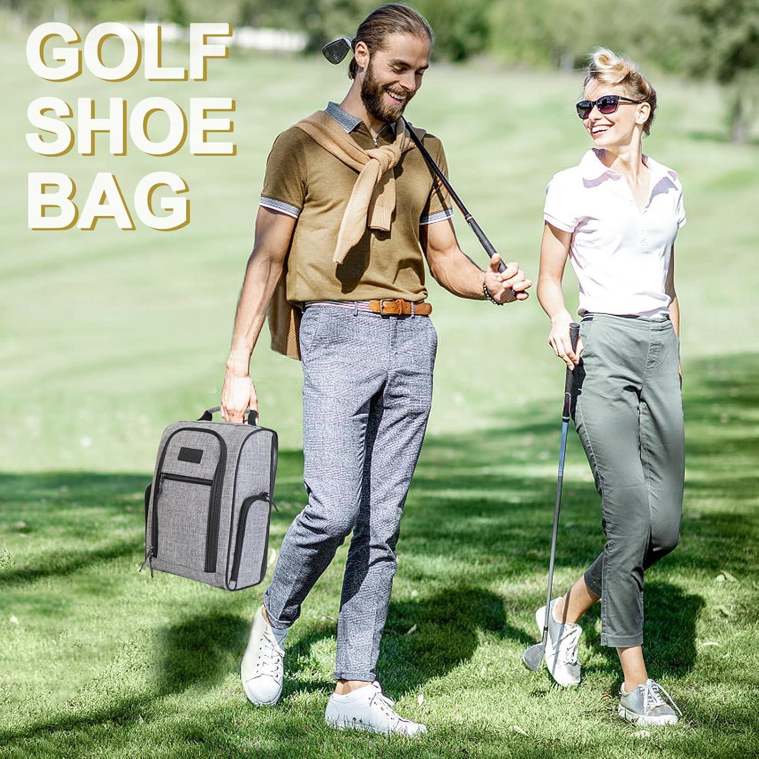 Bolsa de Zapatos de Golf Goloni Gris Acolchada con Ventilación