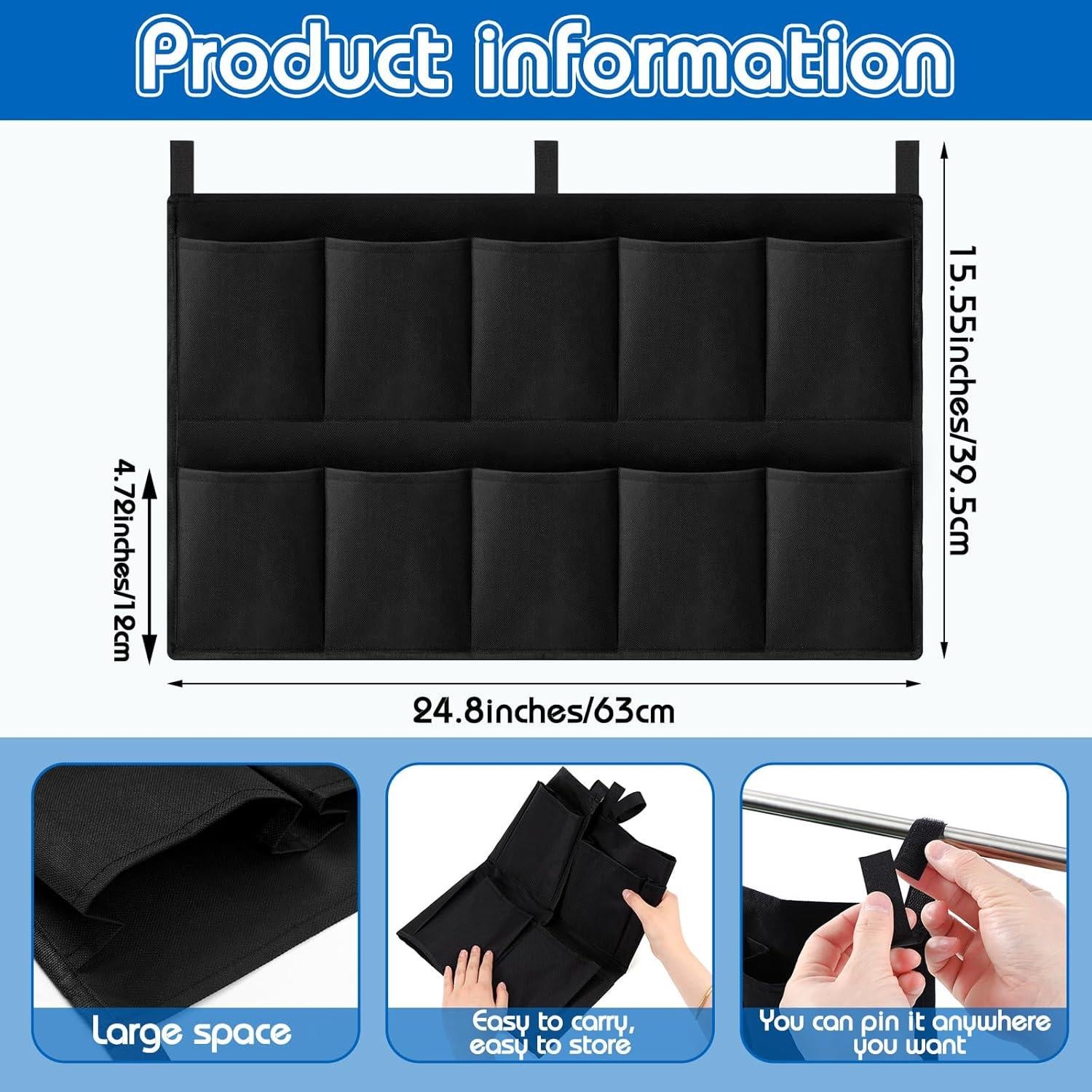 Bolsa de Zapatos Multifuncional Huhumy 63x39cm Negra