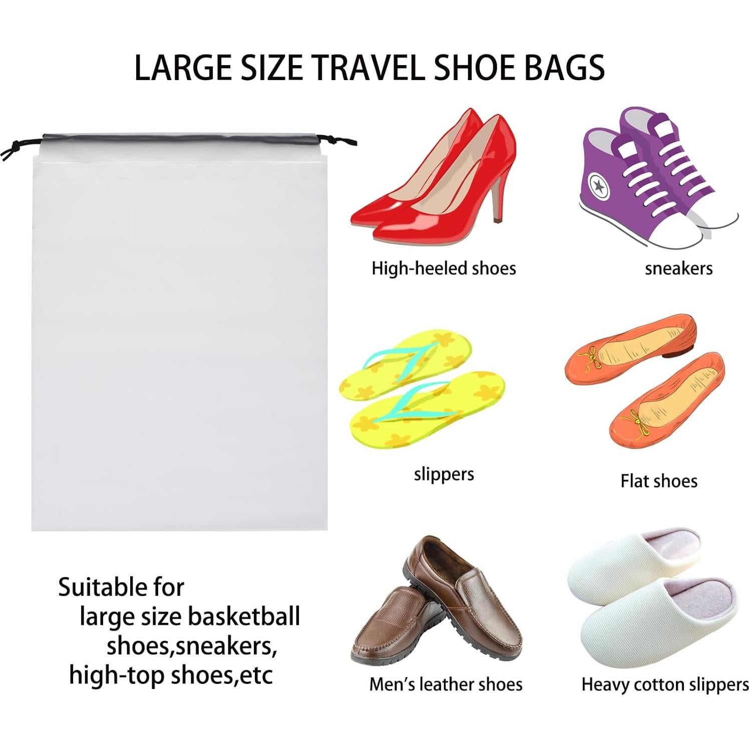 20 Bolsas de Zapatos de Viaje Organizador Transparente 39.9x29.9cm