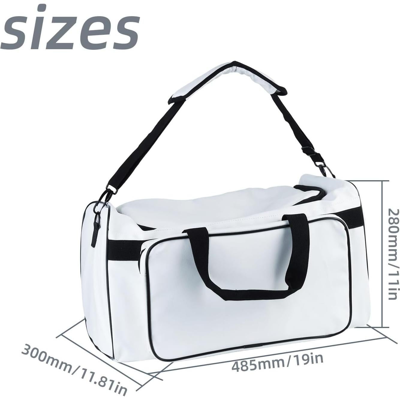 Bolsa de Zapatillas Qiveno 30L con Divisores Ajustables - Blanca