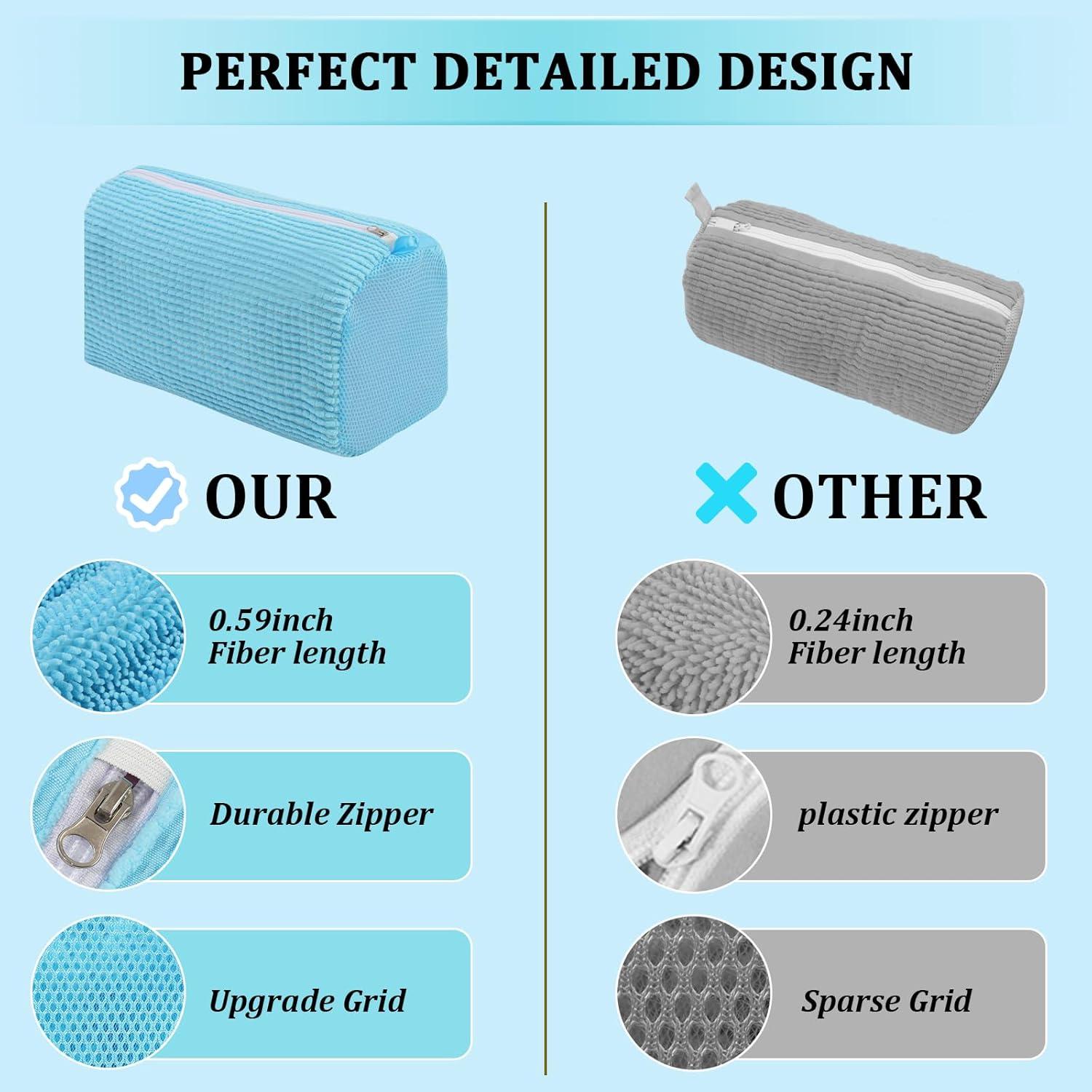 Bolsa para Lavar Zapatos QZLKNIT Azul 39.9x19.8 cm 2 Pcs