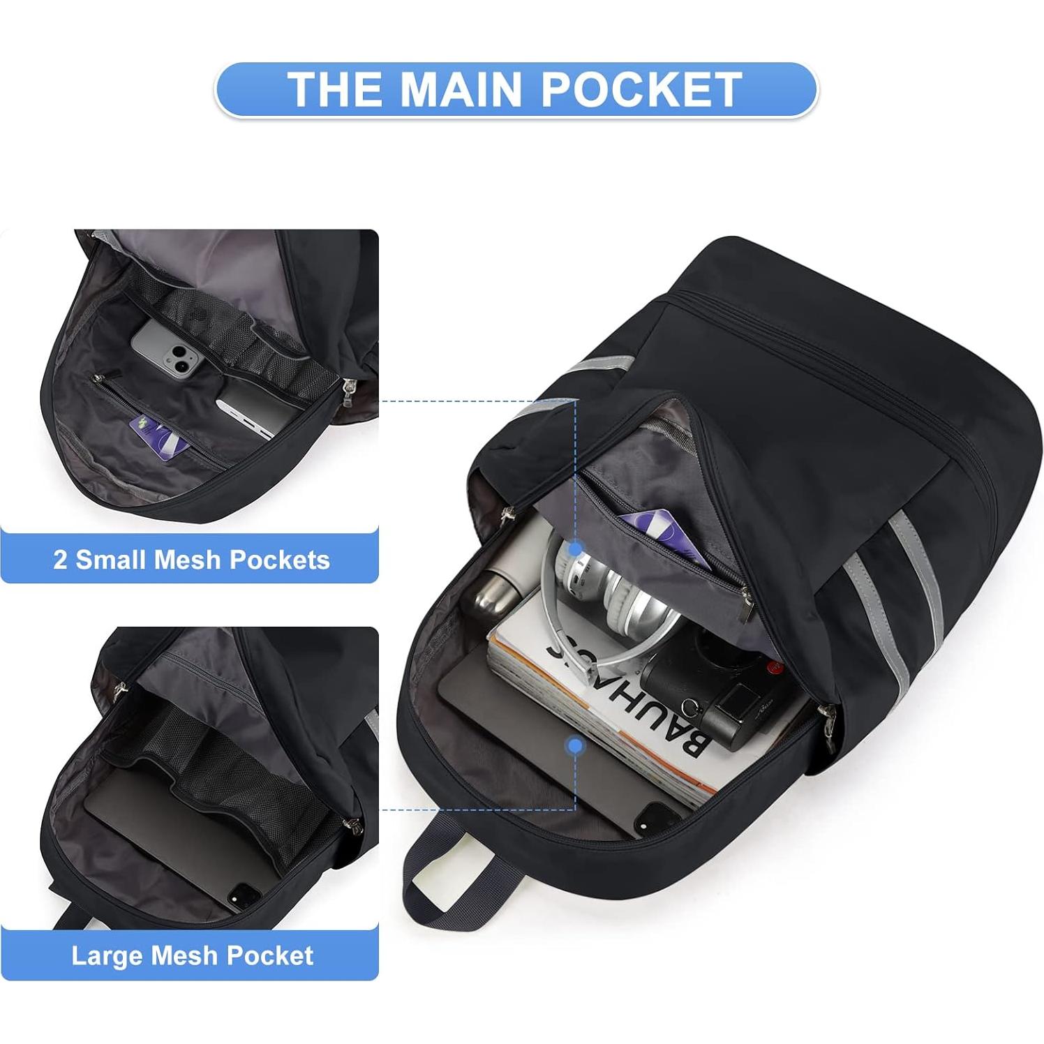 Mochila de Gimnasio Coofay Pequeña Impermeable 20L Negra