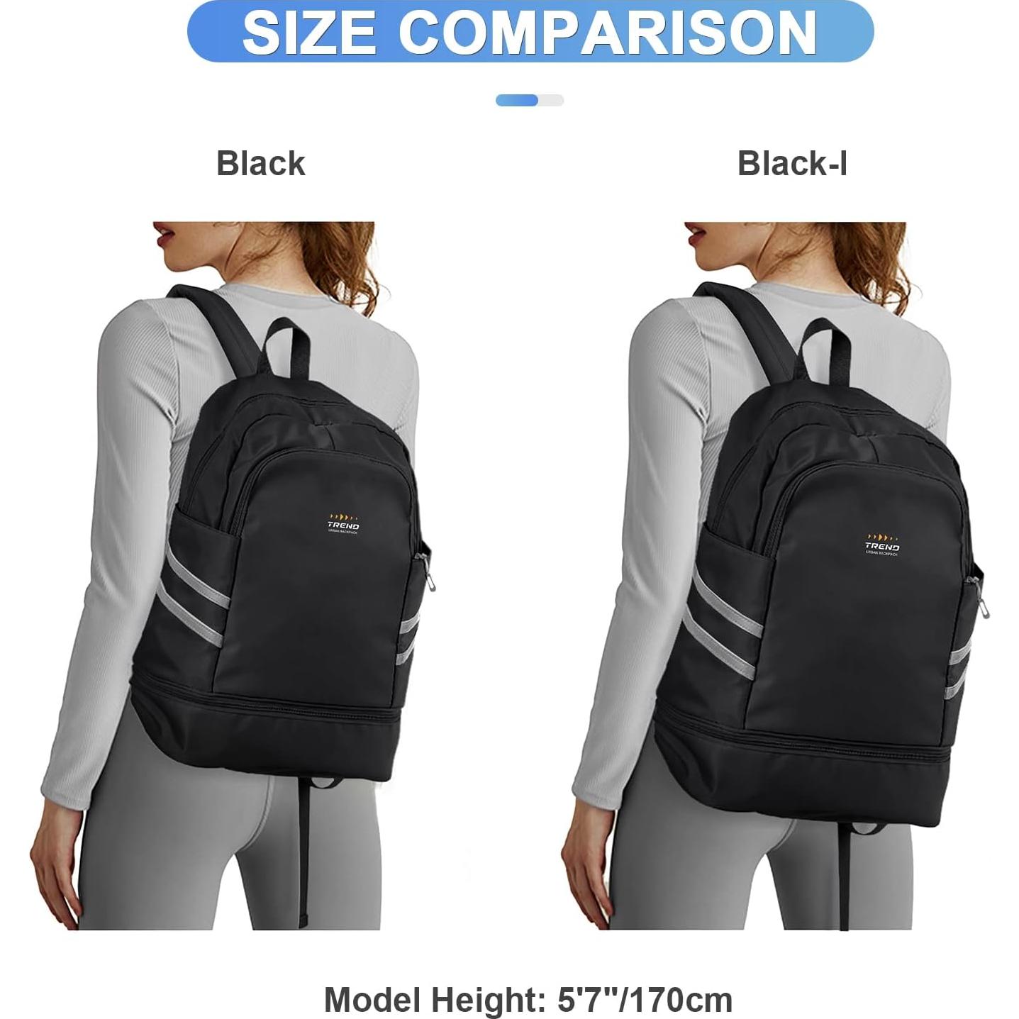 Mochila de Gimnasio Coofay Pequeña Impermeable 20L Negra