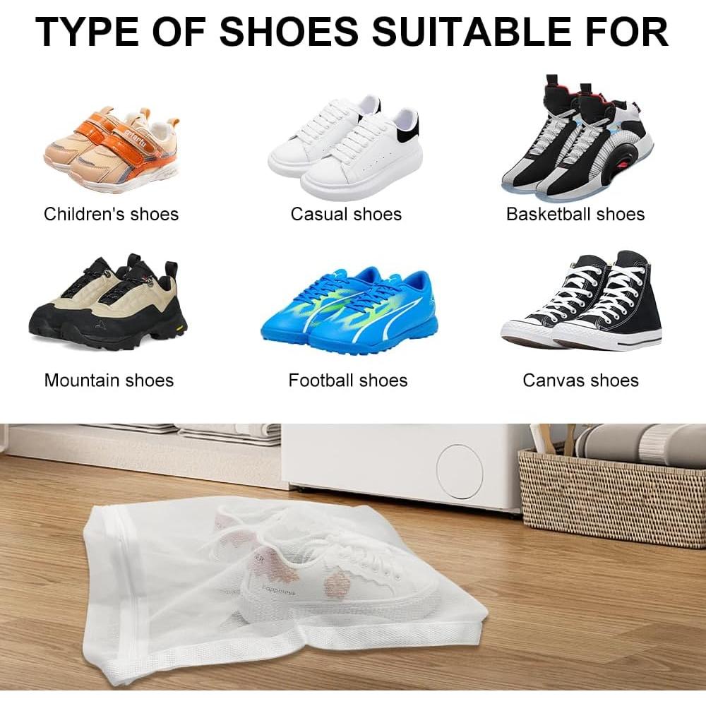 2 Bolsas de Lavado para Zapatos NEW NOAM - Malla 38x42 cm