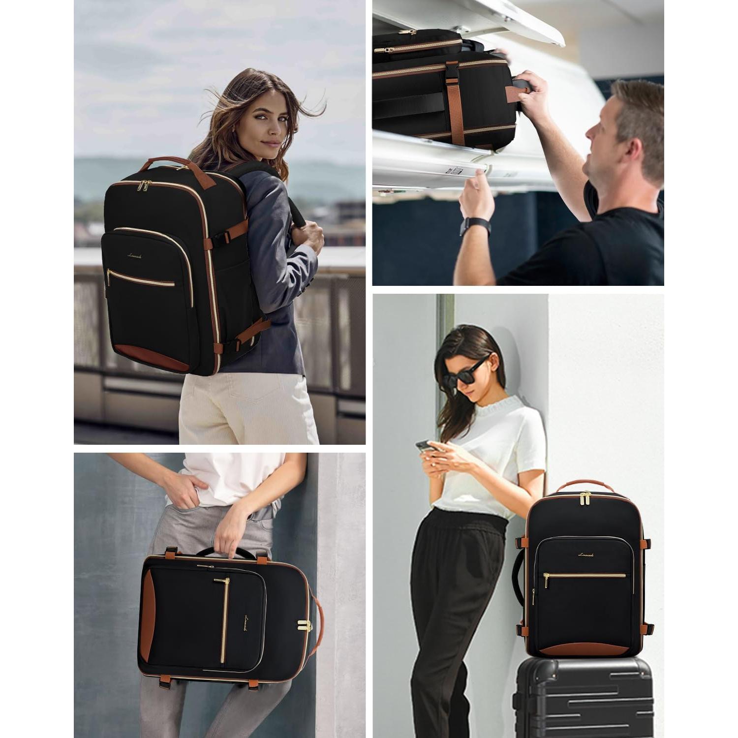 Mochila de Viaje LOVEVOOK 40L Unisex Aprobada por Aerolíneas