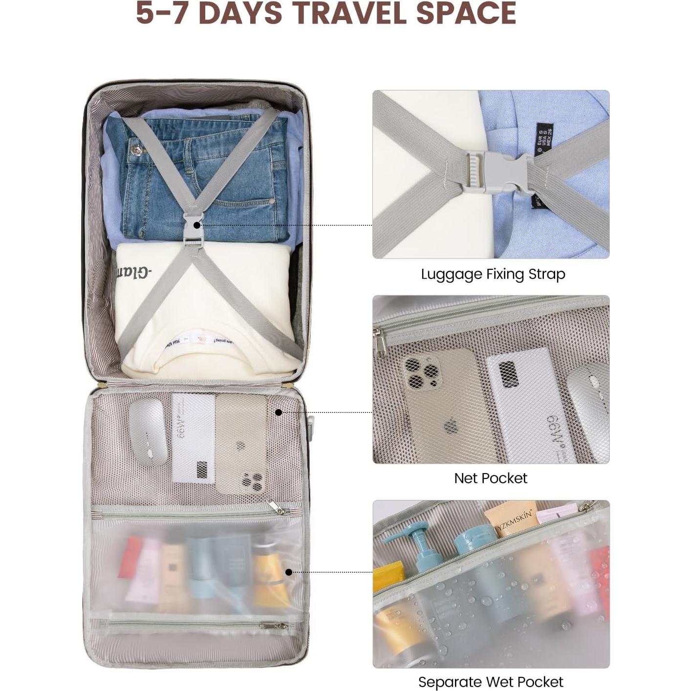 Mochila de Viaje LOVEVOOK 40L Unisex Aprobada por Aerolíneas