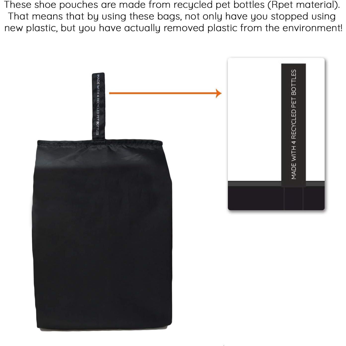 Bolsas para zapatos Ecoright, set de 2, 100% recicladas, 25x43cm