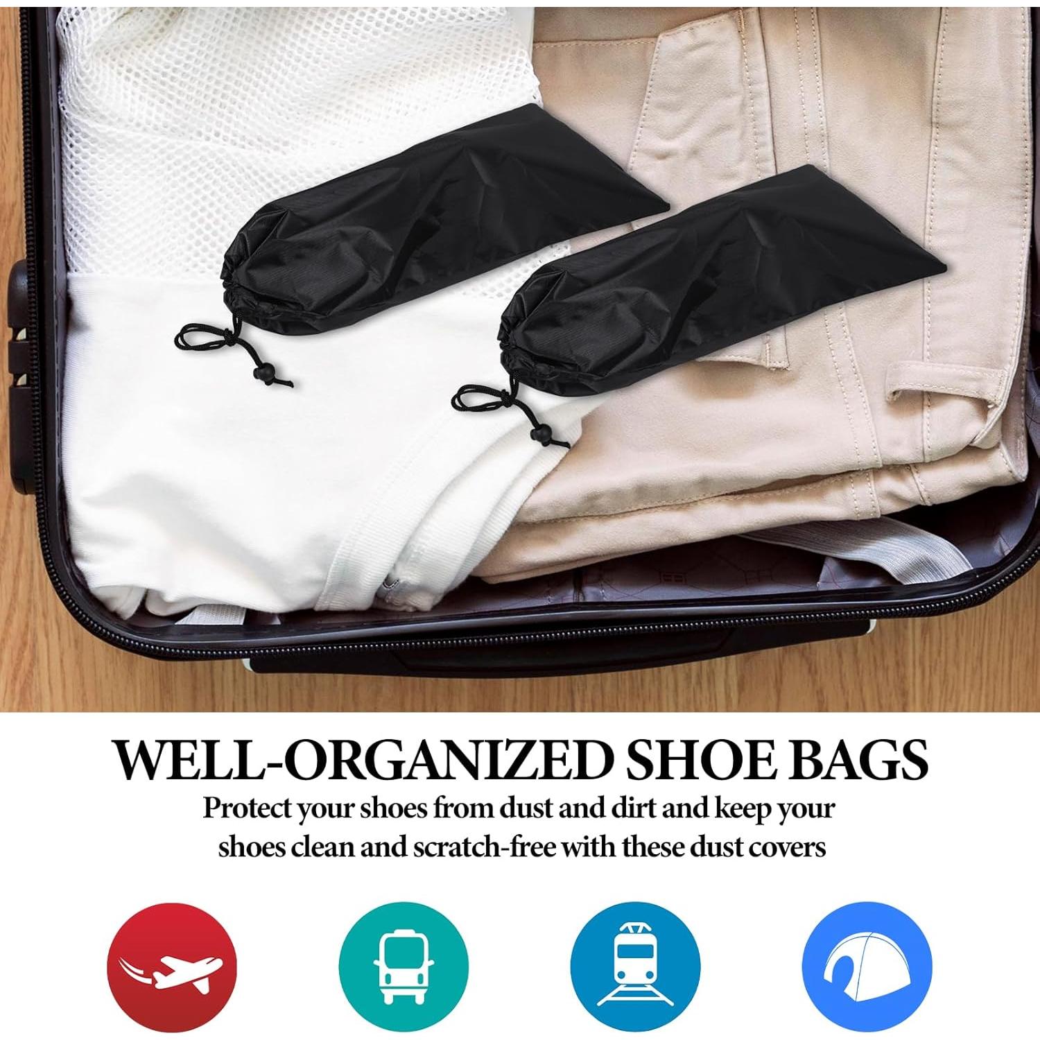 Paquete de 20 bolsas para zapatos Tolare 45x20 cm negras