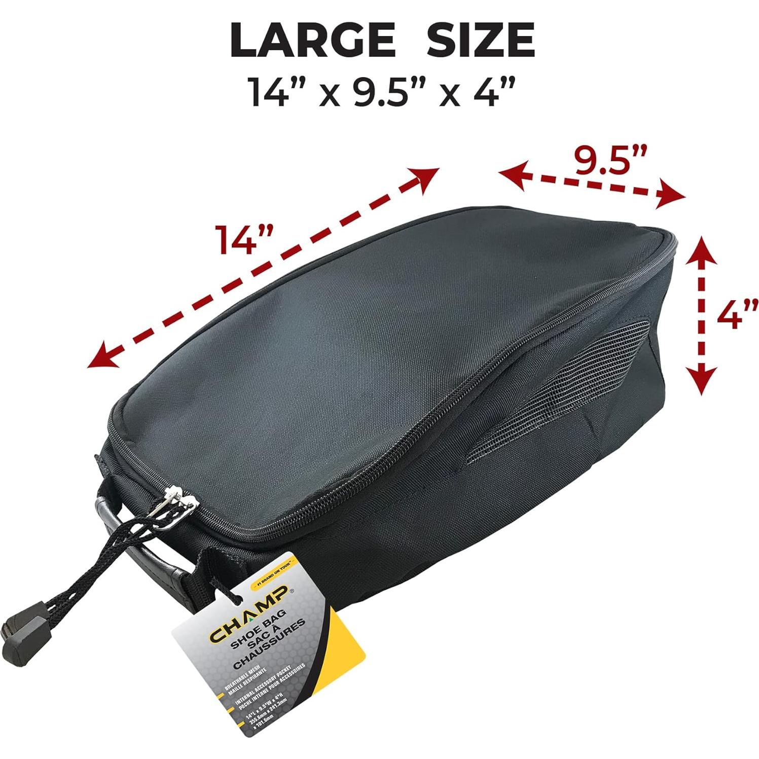 Bolsa para Zapatos Champ - Negra, Ligera y Transpirable