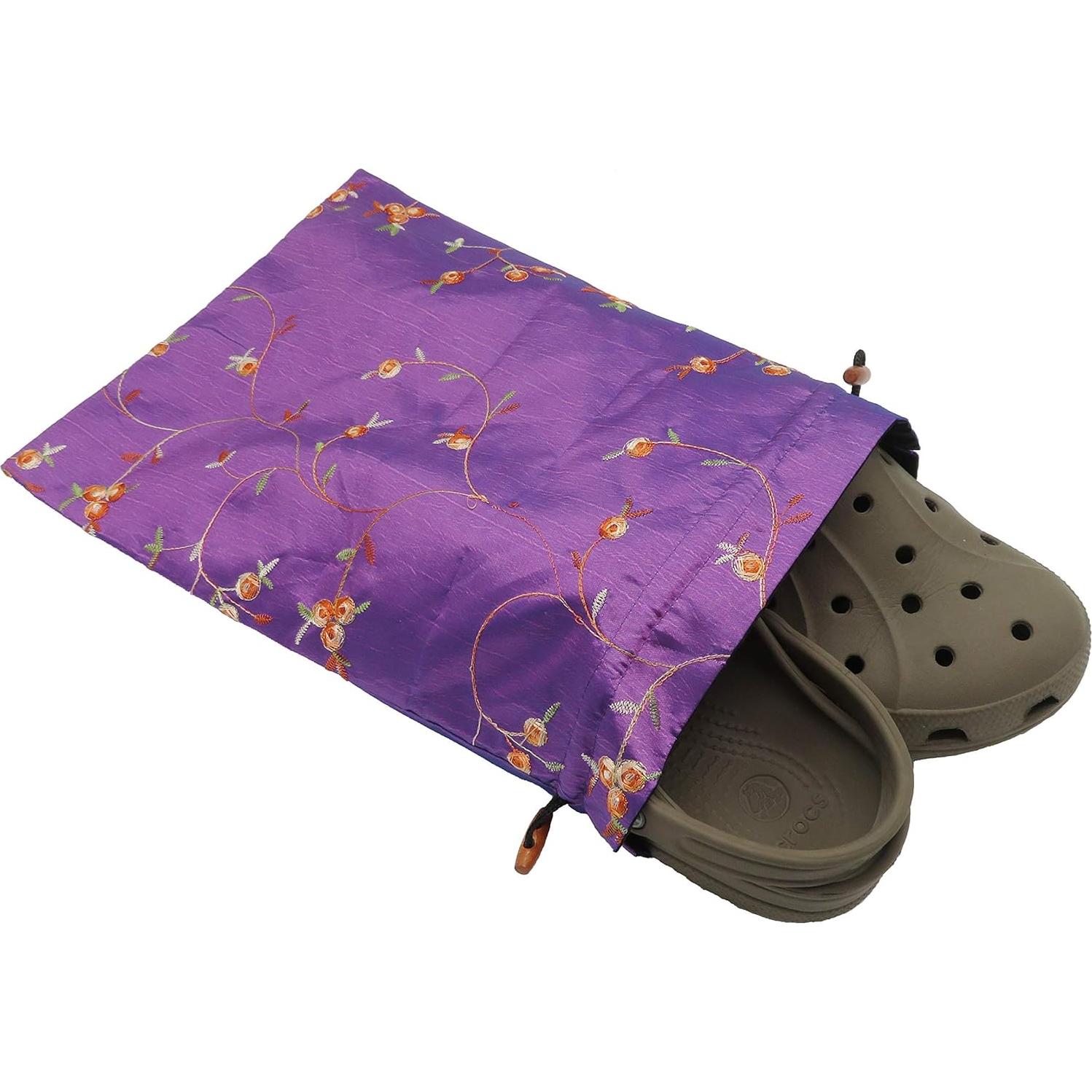 4 Bolsas de Viaje DODOGA con Diseño de Flor Bordada en Seda