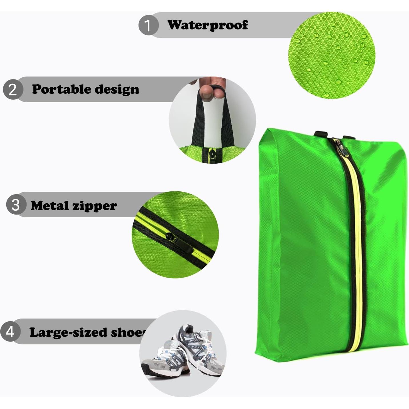 Bolsa para Zapatos de Viaje YUENCHING Verde Impermeable