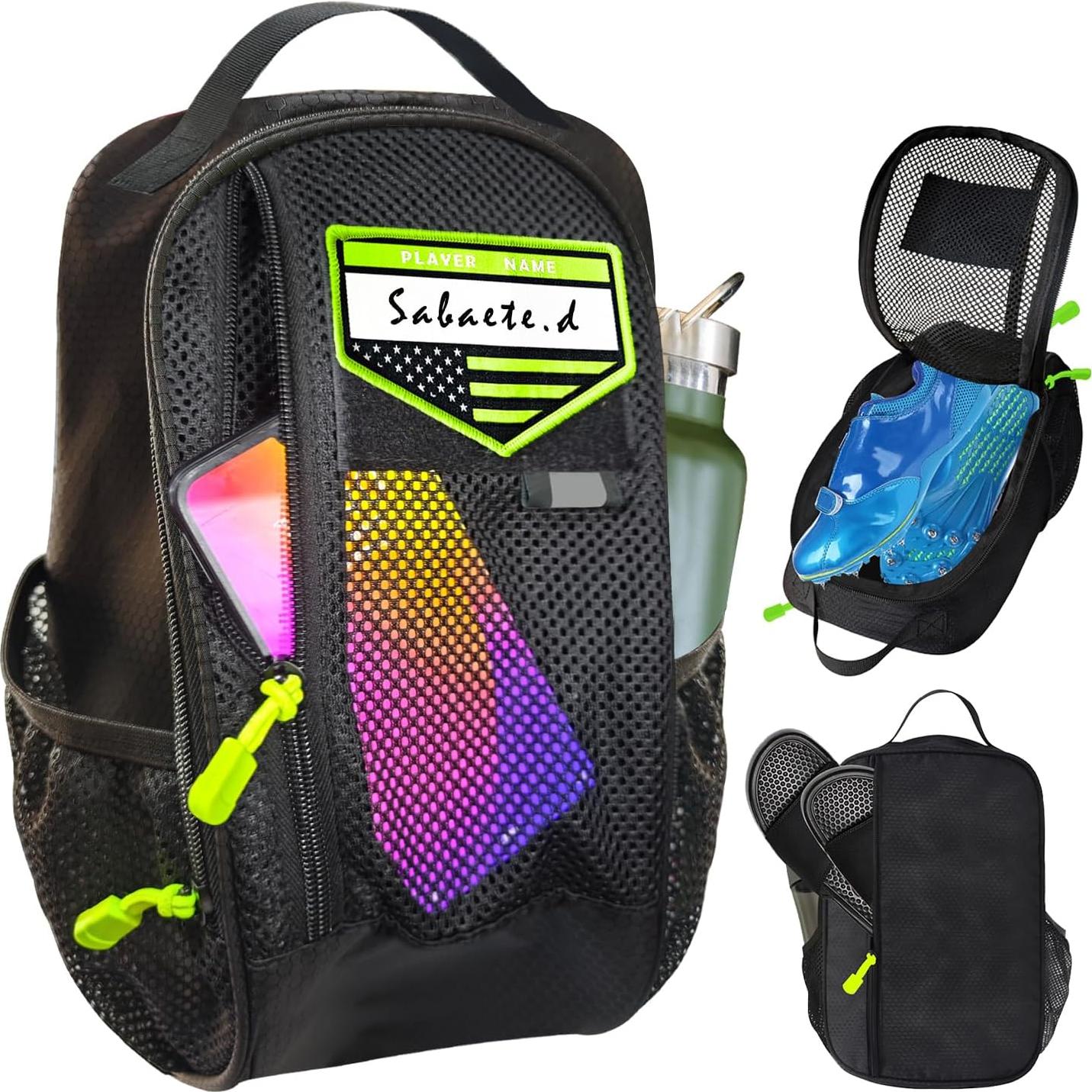 Bolsa de Zapatos Deportiva Portátil Negra - Acceso Lateral