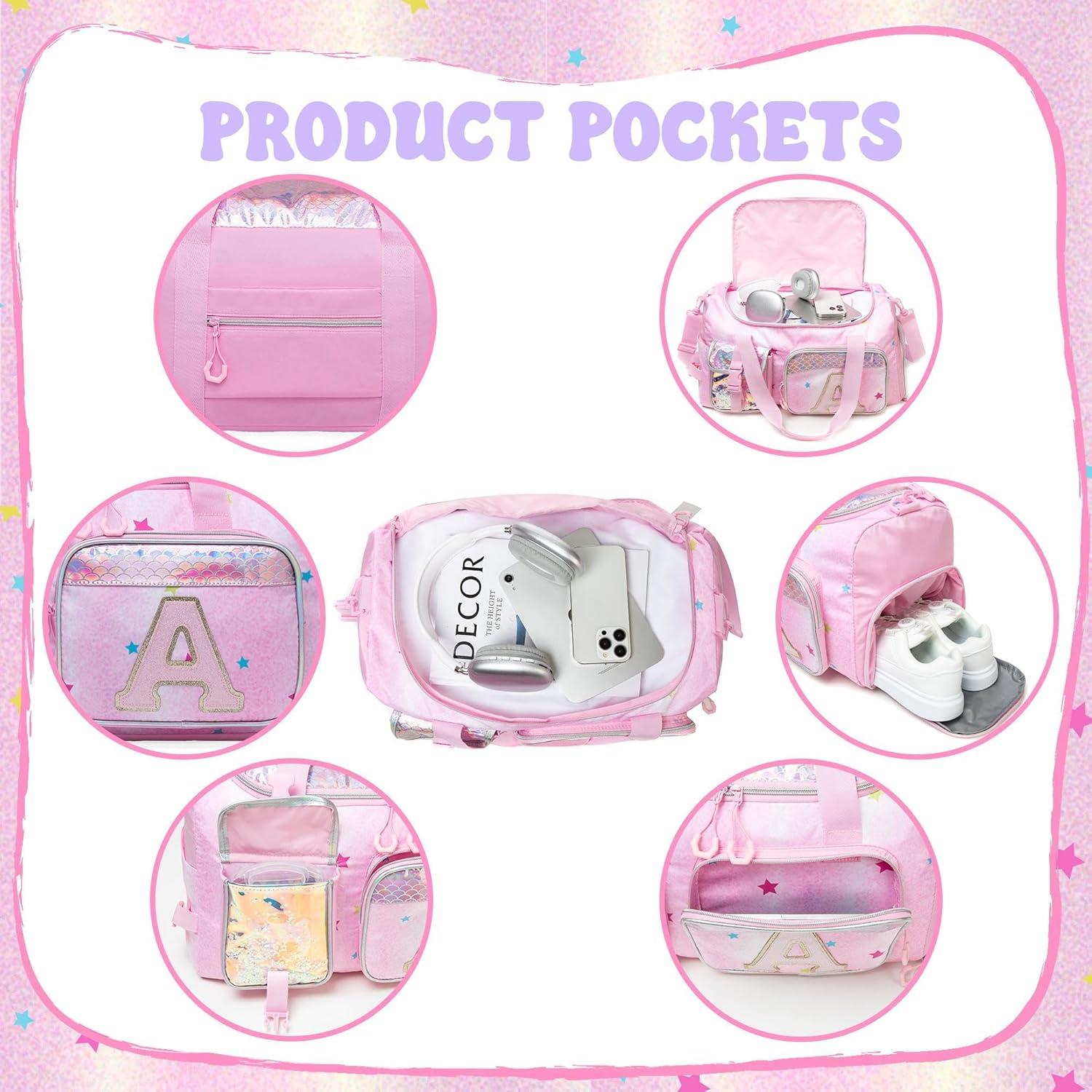 Bolsa de viaje Oruiji para niñas 50.8x27.9x20.3 cm rosa