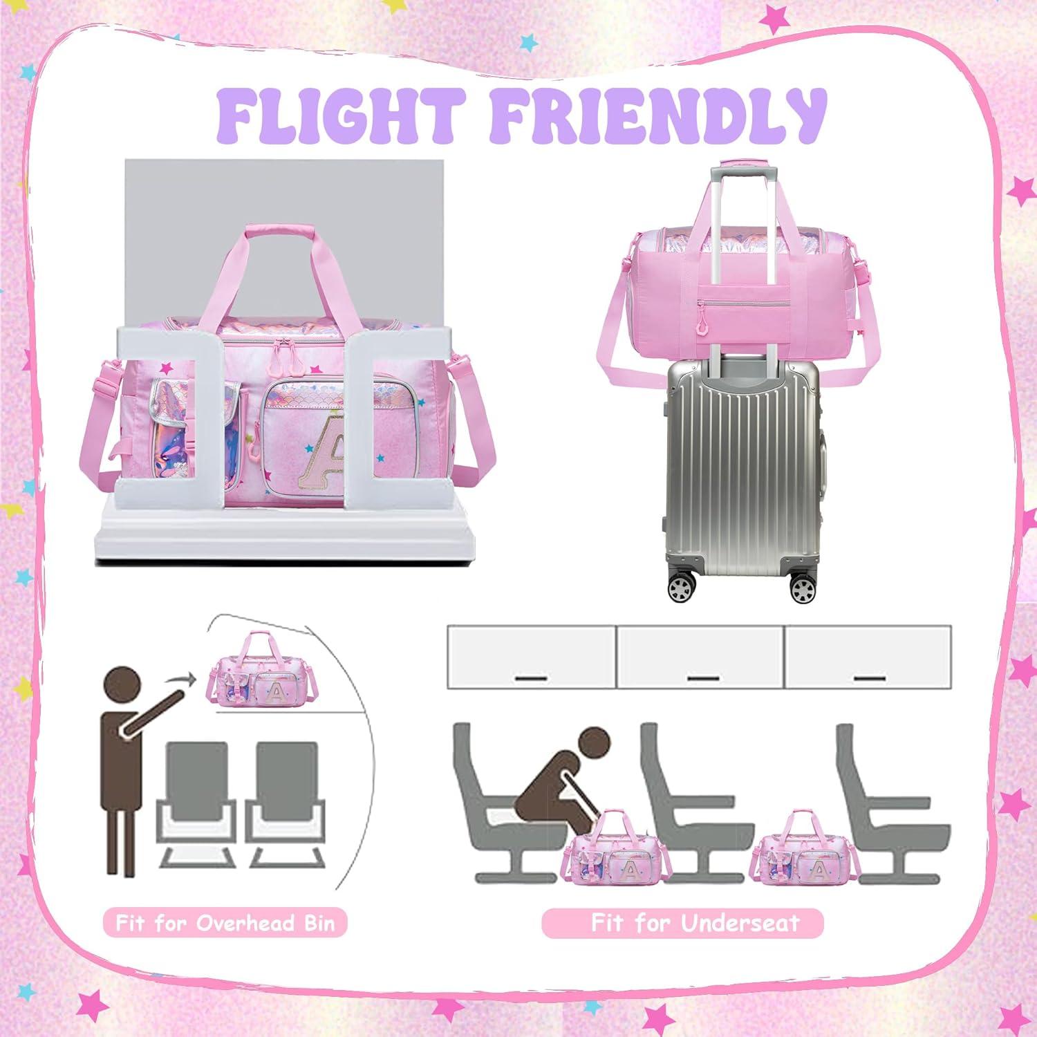 Bolsa de viaje Oruiji para niñas 50.8x27.9x20.3 cm rosa