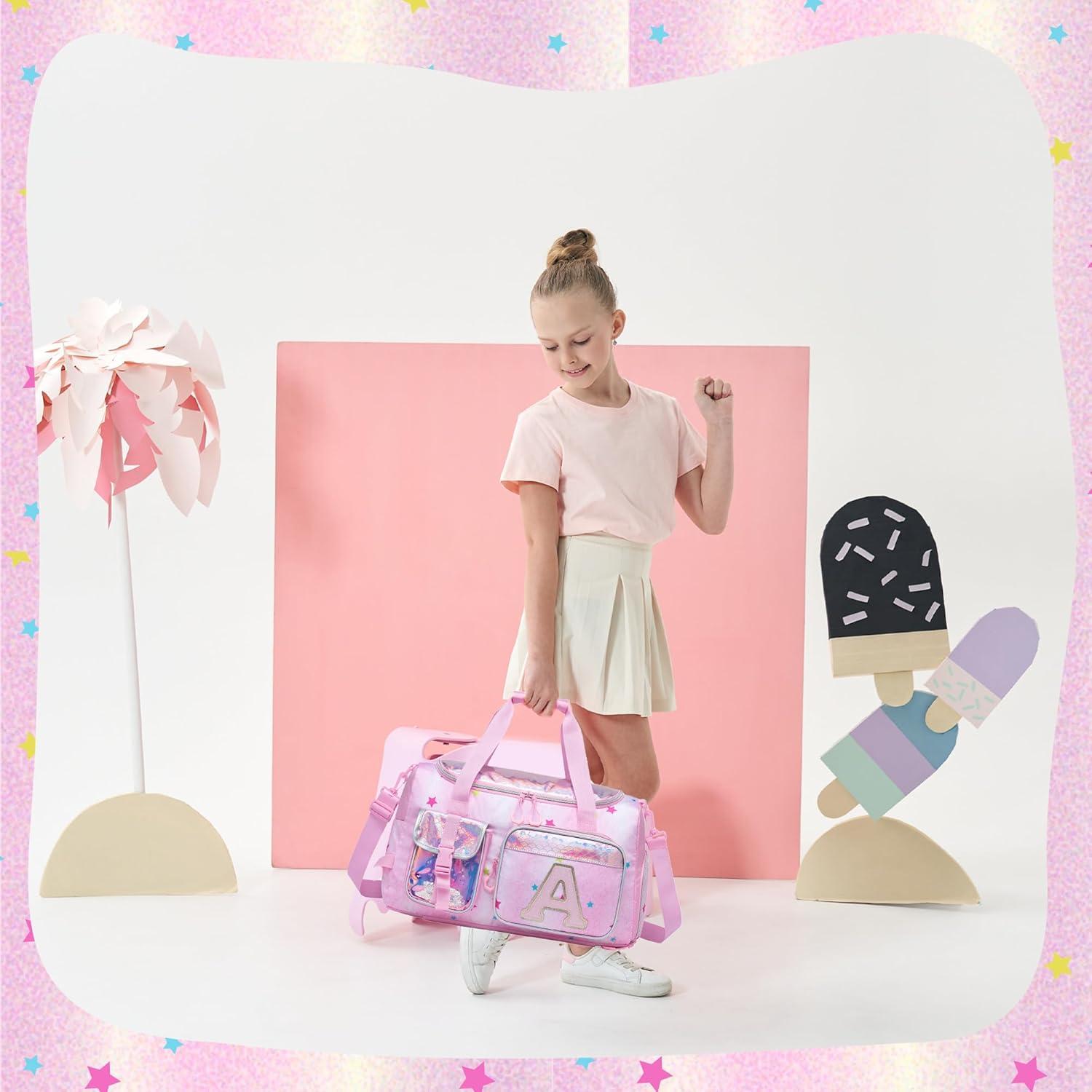 Bolsa de viaje Oruiji para niñas 50.8x27.9x20.3 cm rosa