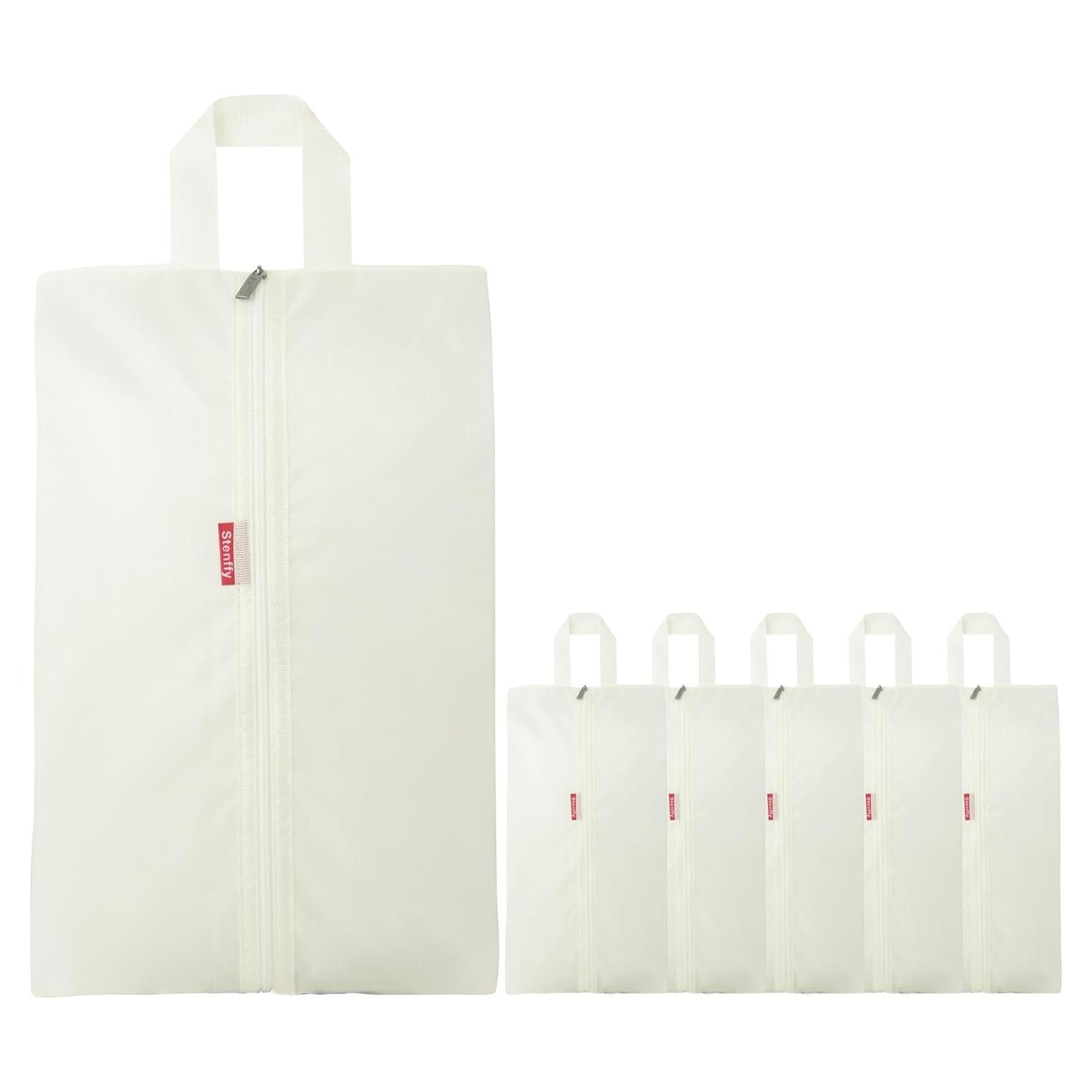 Set de 6 Bolsas para Zapatos Portátiles Impermeables - Blanco