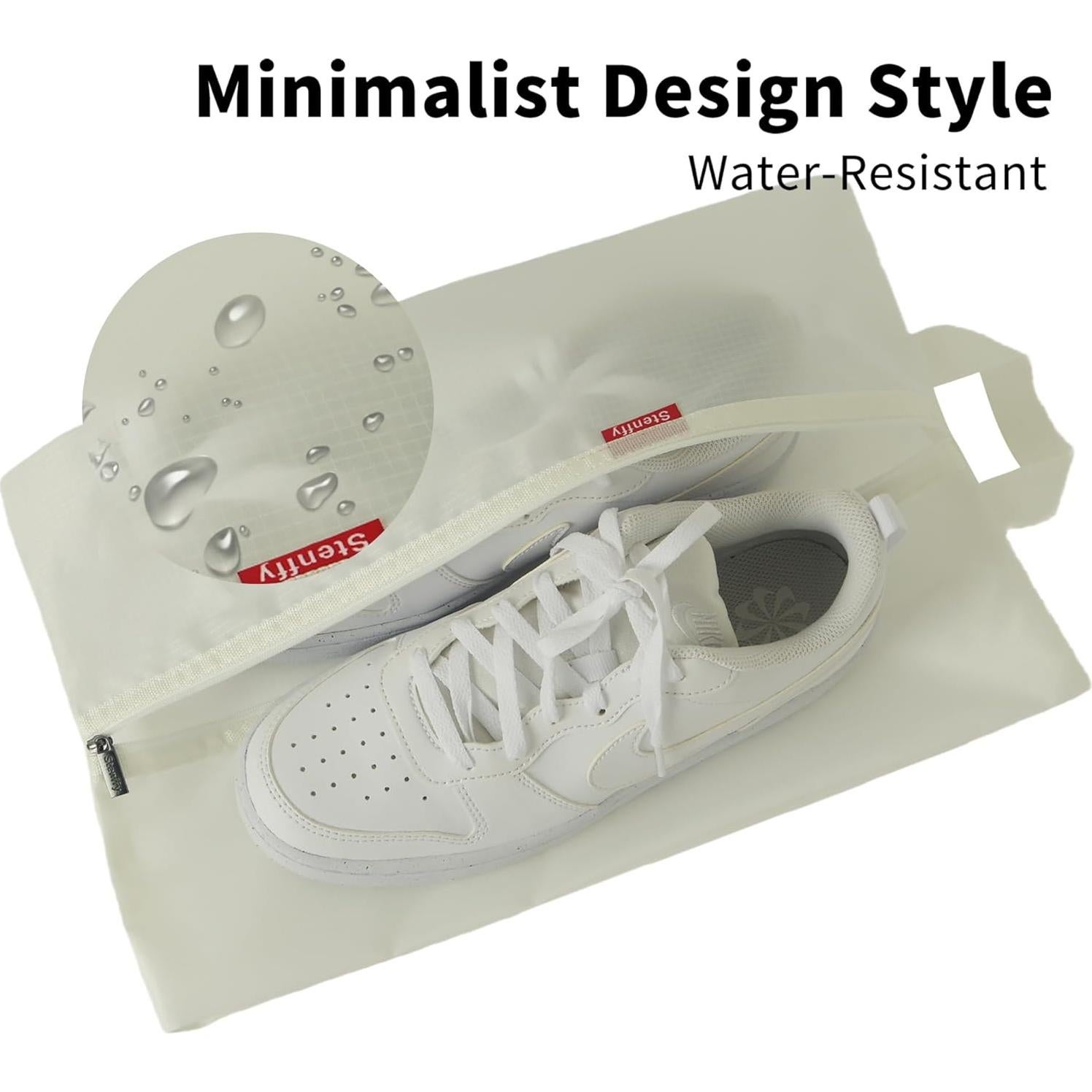 Set de 6 Bolsas para Zapatos Portátiles Impermeables - Blanco