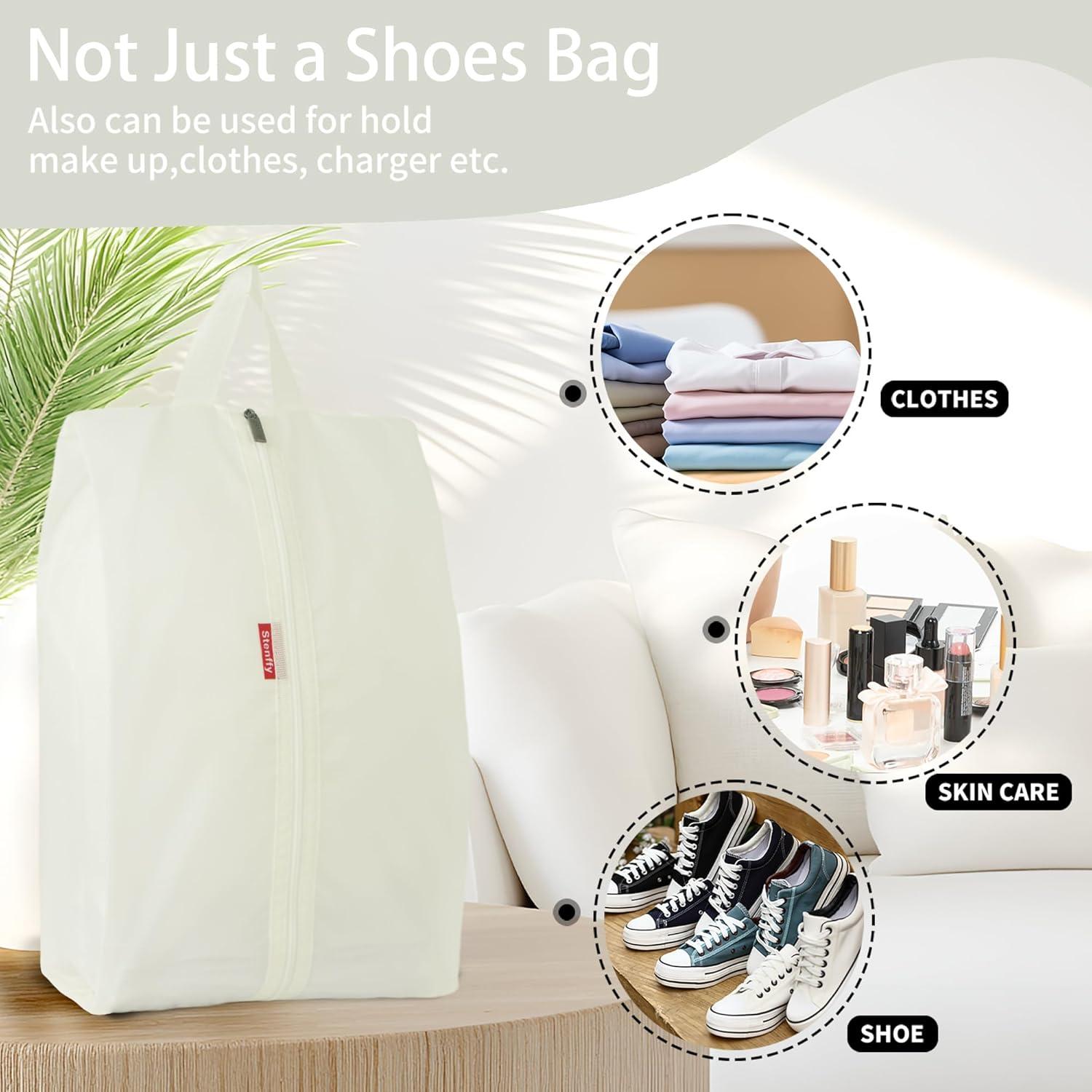 Set de 6 Bolsas para Zapatos Portátiles Impermeables - Blanco