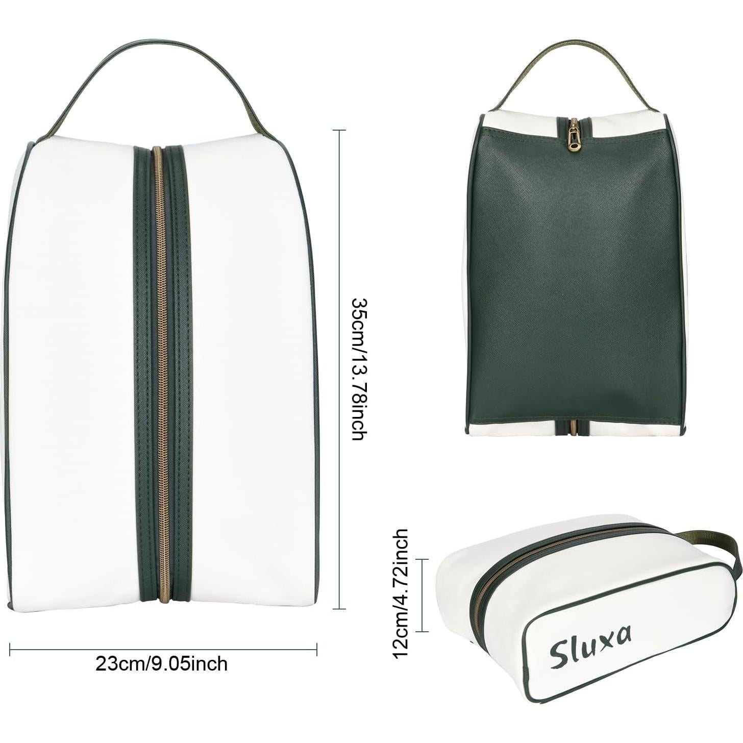 Bolsa de zapatos de golf impermeable Sluxa verde 38x22x12 cm
