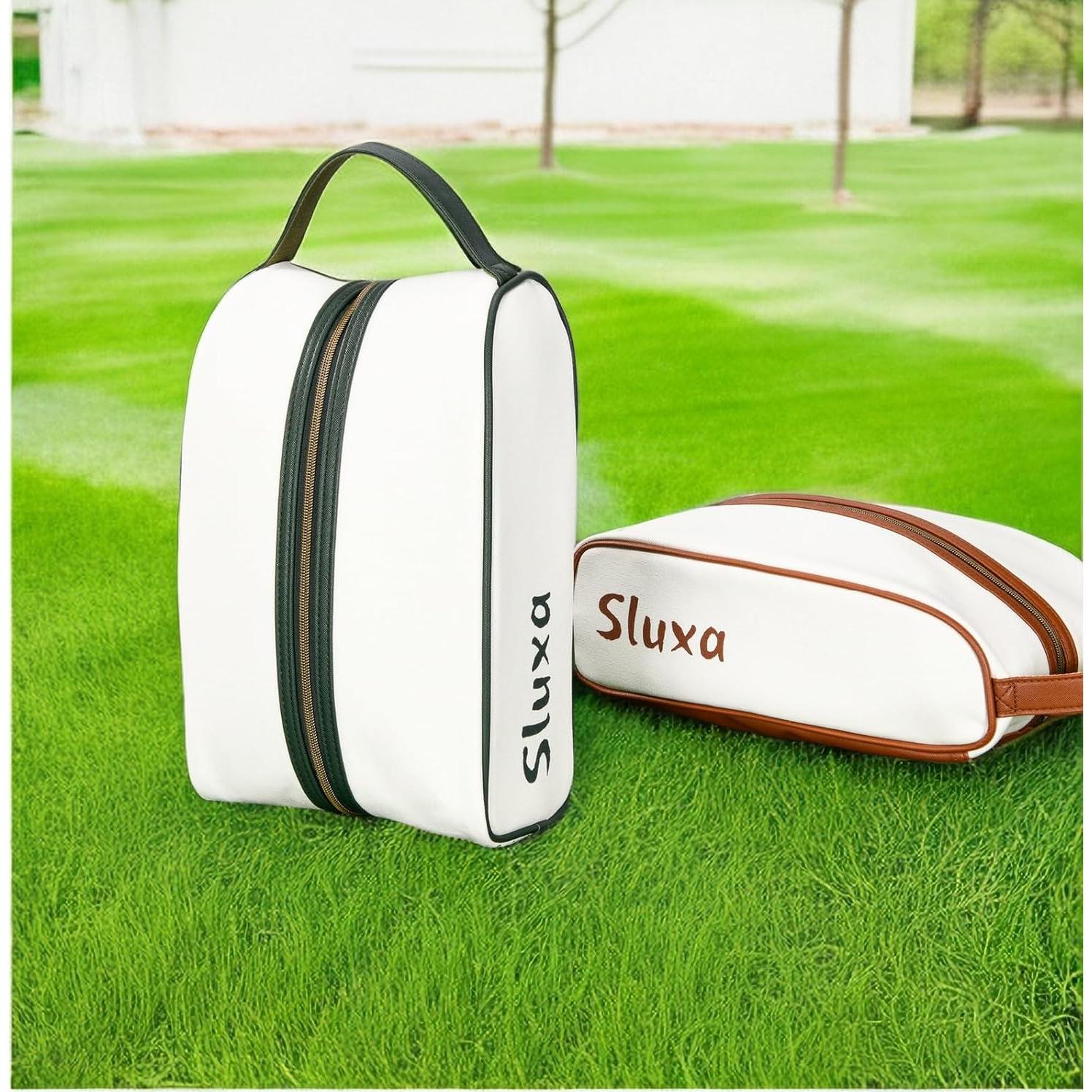 Bolsa de zapatos de golf impermeable Sluxa verde 38x22x12 cm