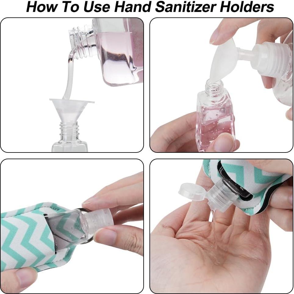 Conjunto 8 Pcs Soportes para Desinfectante de Manos con Botellas