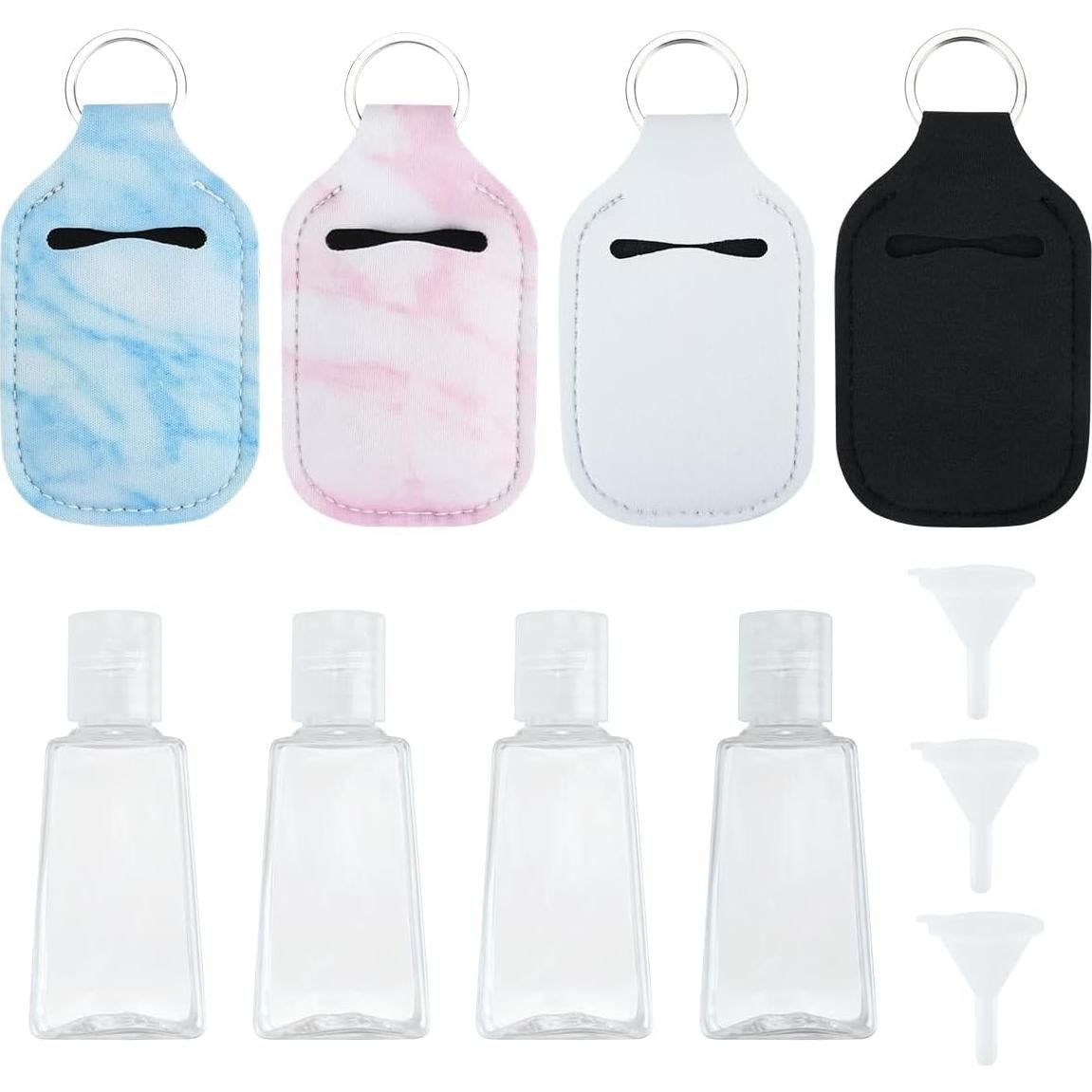 Conjunto 8 Pcs Soportes para Desinfectante de Manos con Botellas