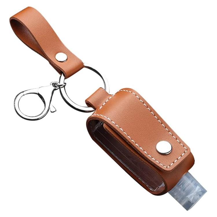 Botella Recargable 30ml con Llavero de Cuero PU ihreesy