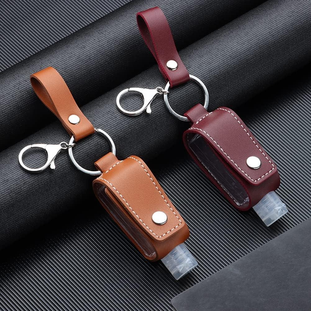 Botella Recargable 30ml con Llavero de Cuero PU ihreesy