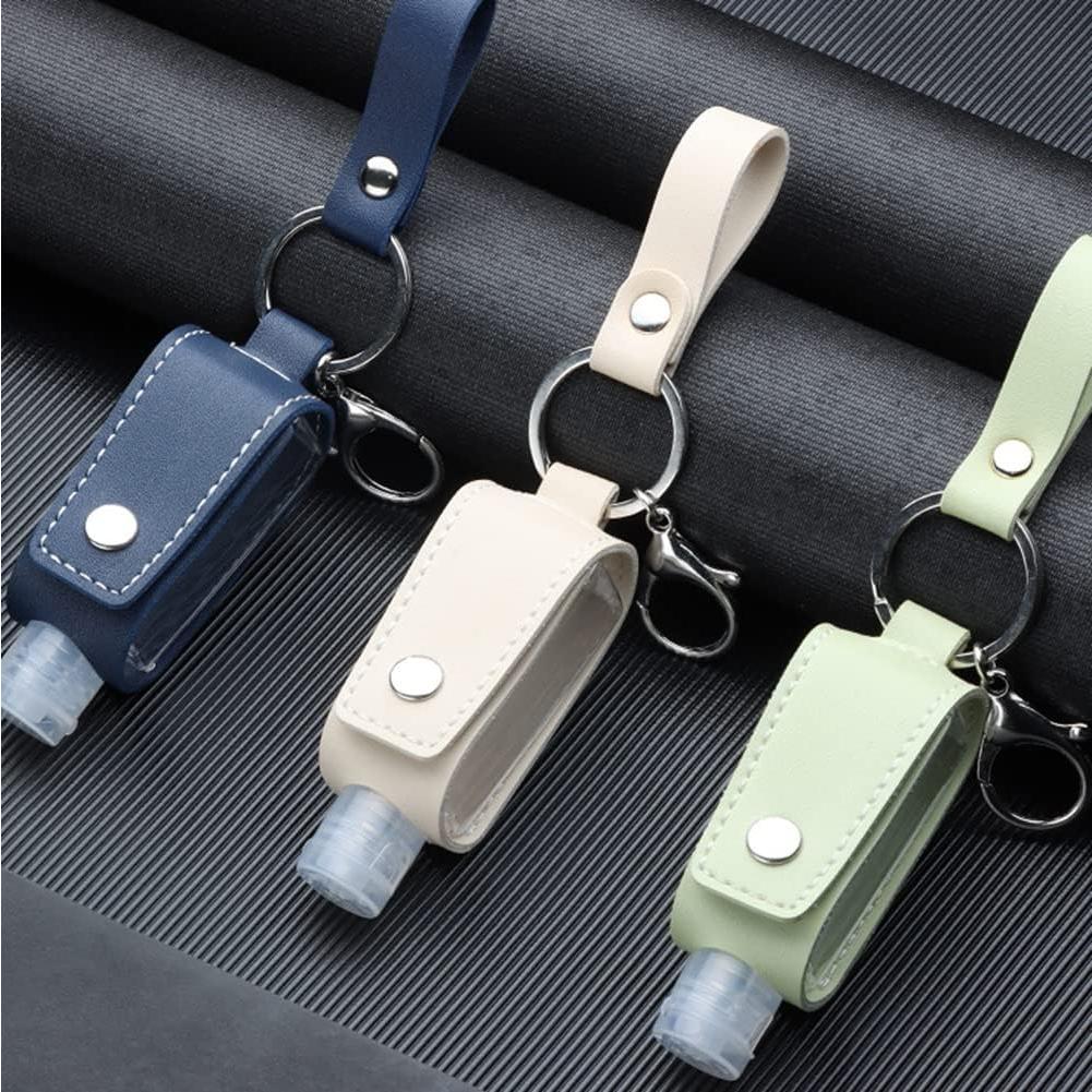 Botella Recargable 30ml con Llavero de Cuero PU ihreesy