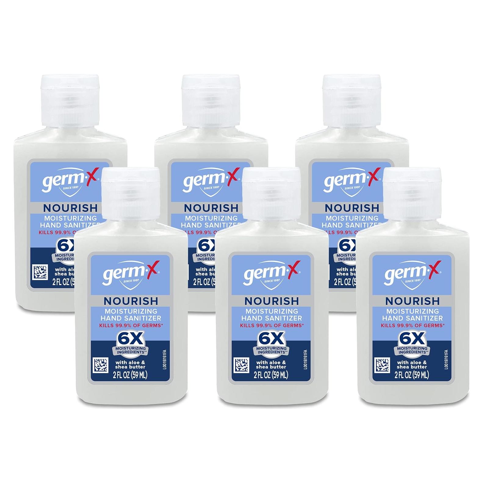 Desinfectante de Manos Germ-X Nourish 59 ml Hidratante 6 Pzas