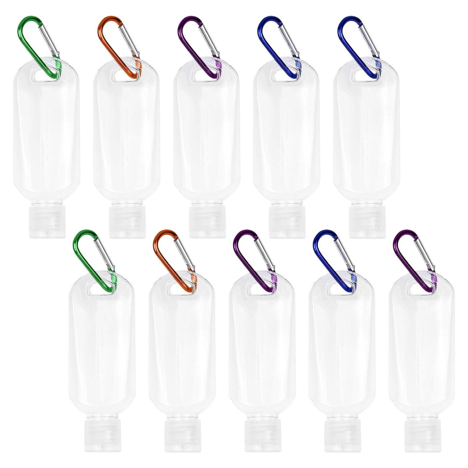 Botellas de Viaje DuoMaDuoBB 50ml con Llavero - 10 Pcs