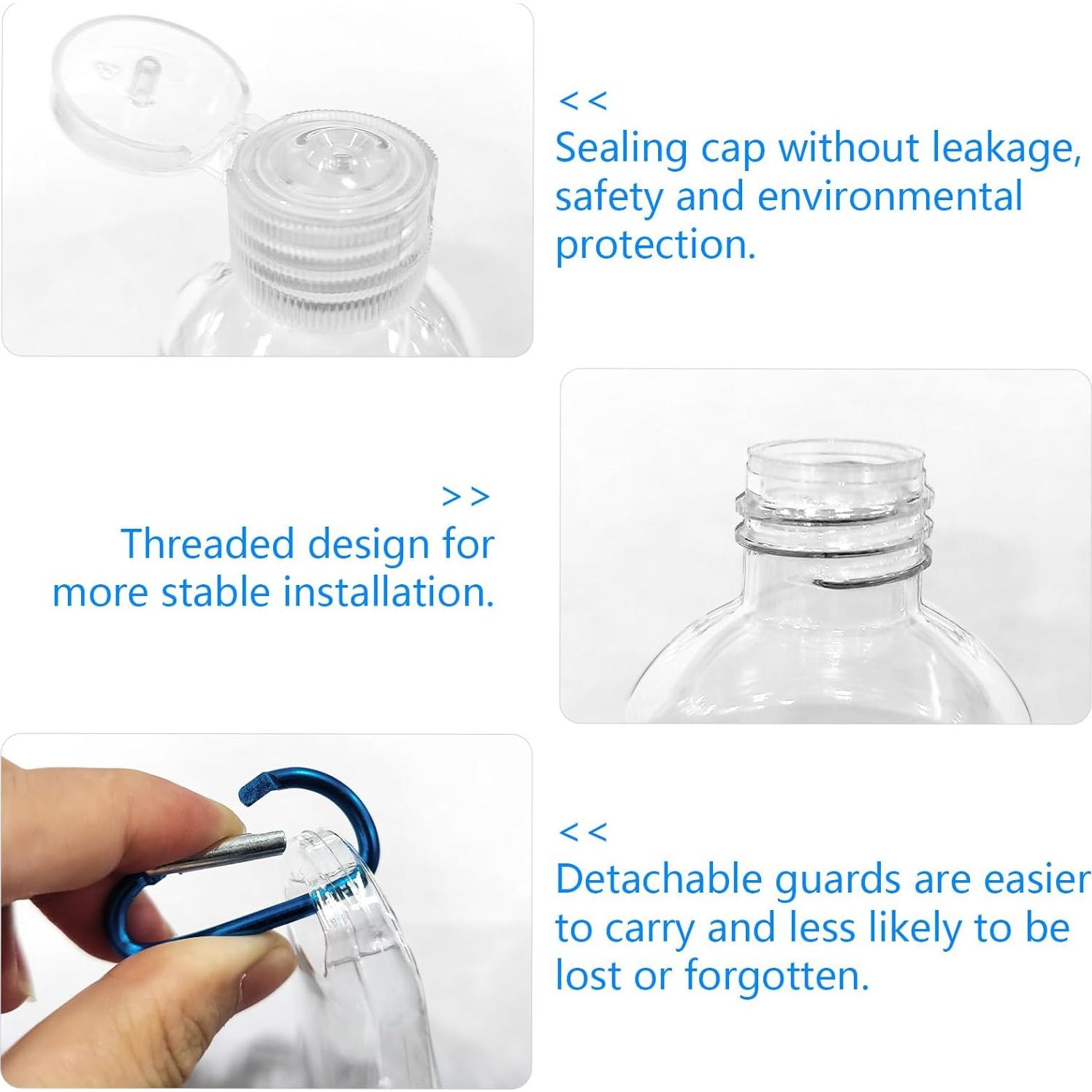 Botellas de Viaje DuoMaDuoBB 50ml con Llavero - 10 Pcs