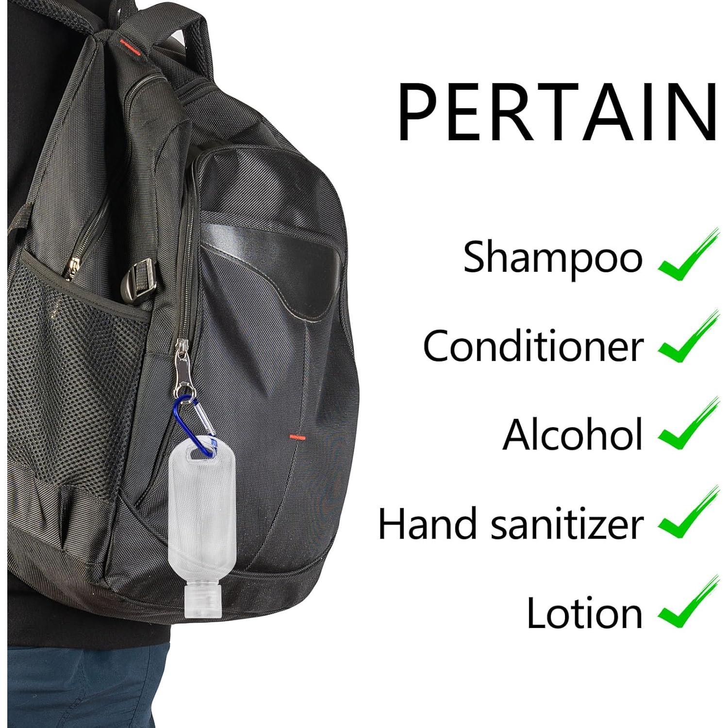 Botellas de Viaje DuoMaDuoBB 50ml con Llavero - 10 Pcs