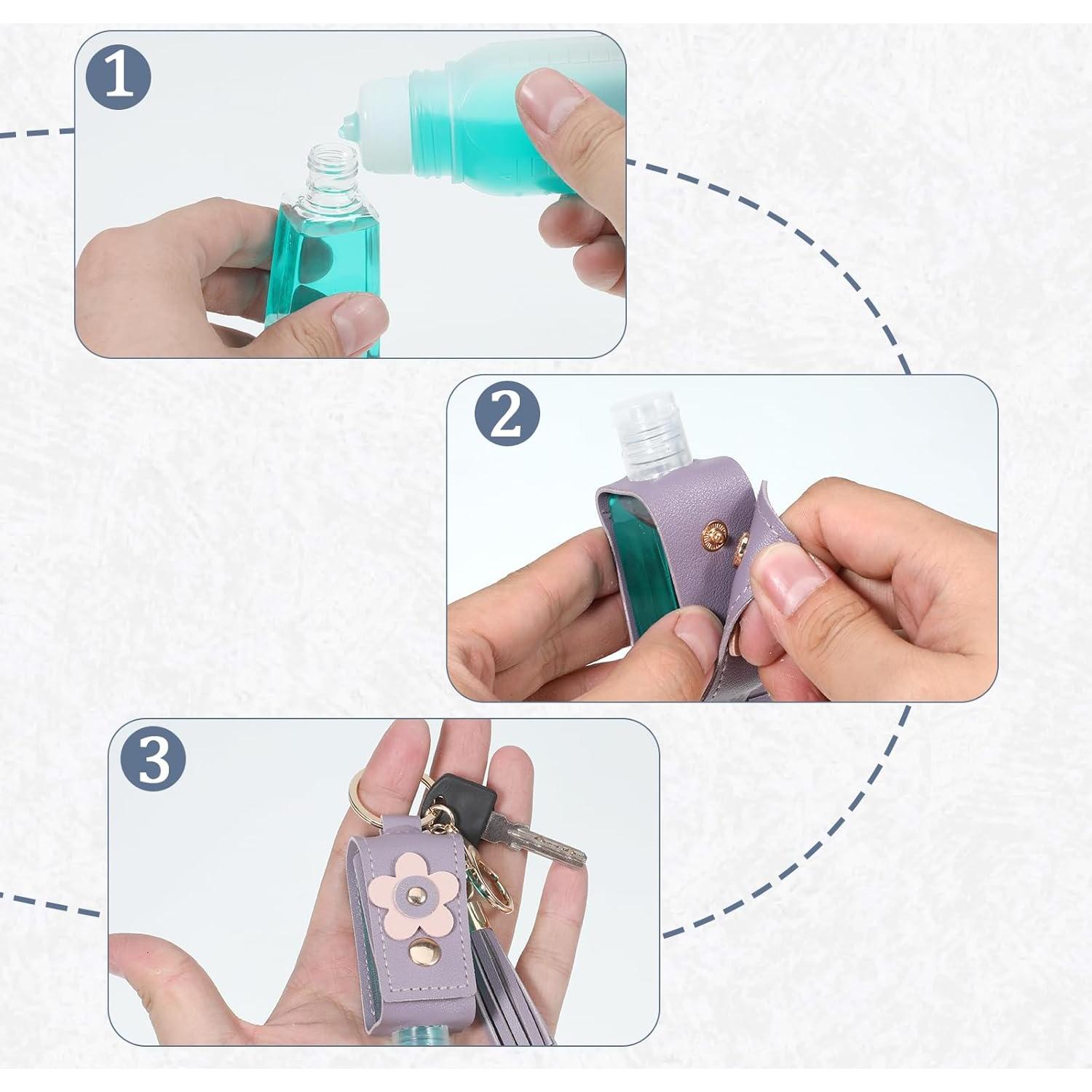 Set 4 Llavero Botellas Vacías 30ml Josojoou Rosa