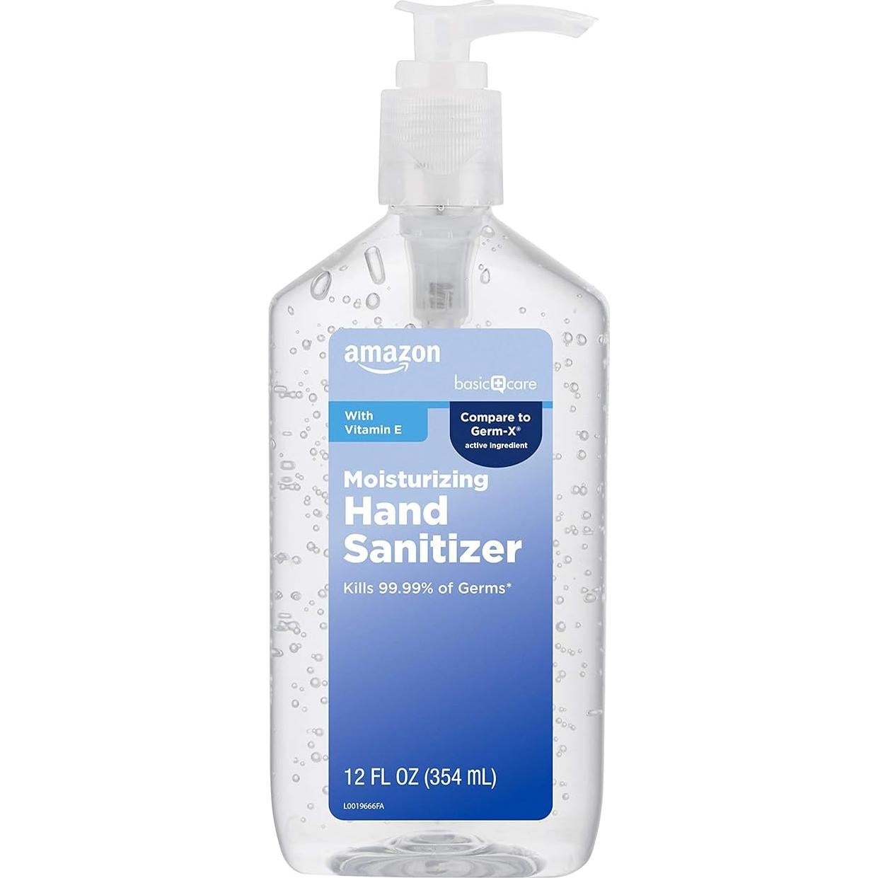 Desinfectante de Manos Amazon Basic Care 62% Alcohol 355 ml x6