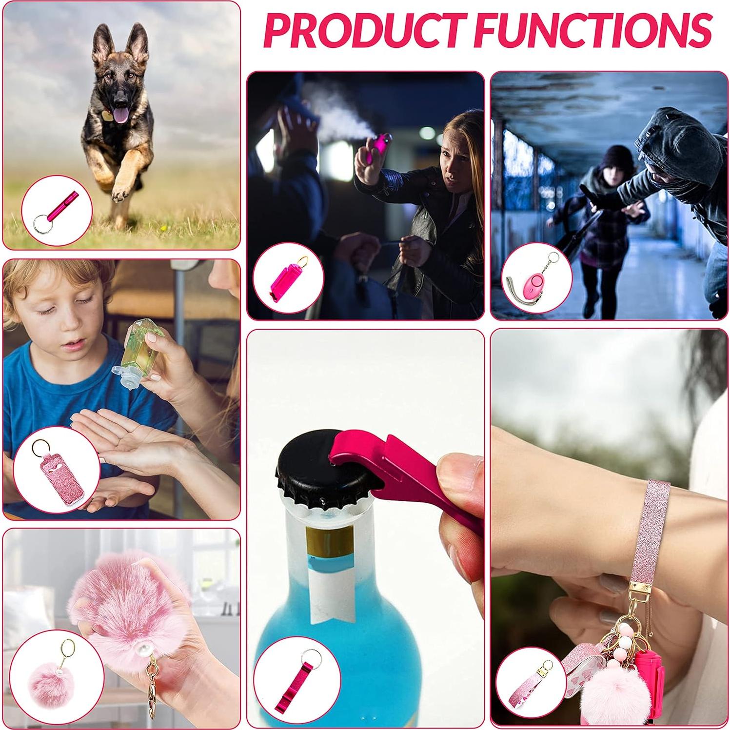 Juego de llaveros multifuncionales para mujeres y niñas