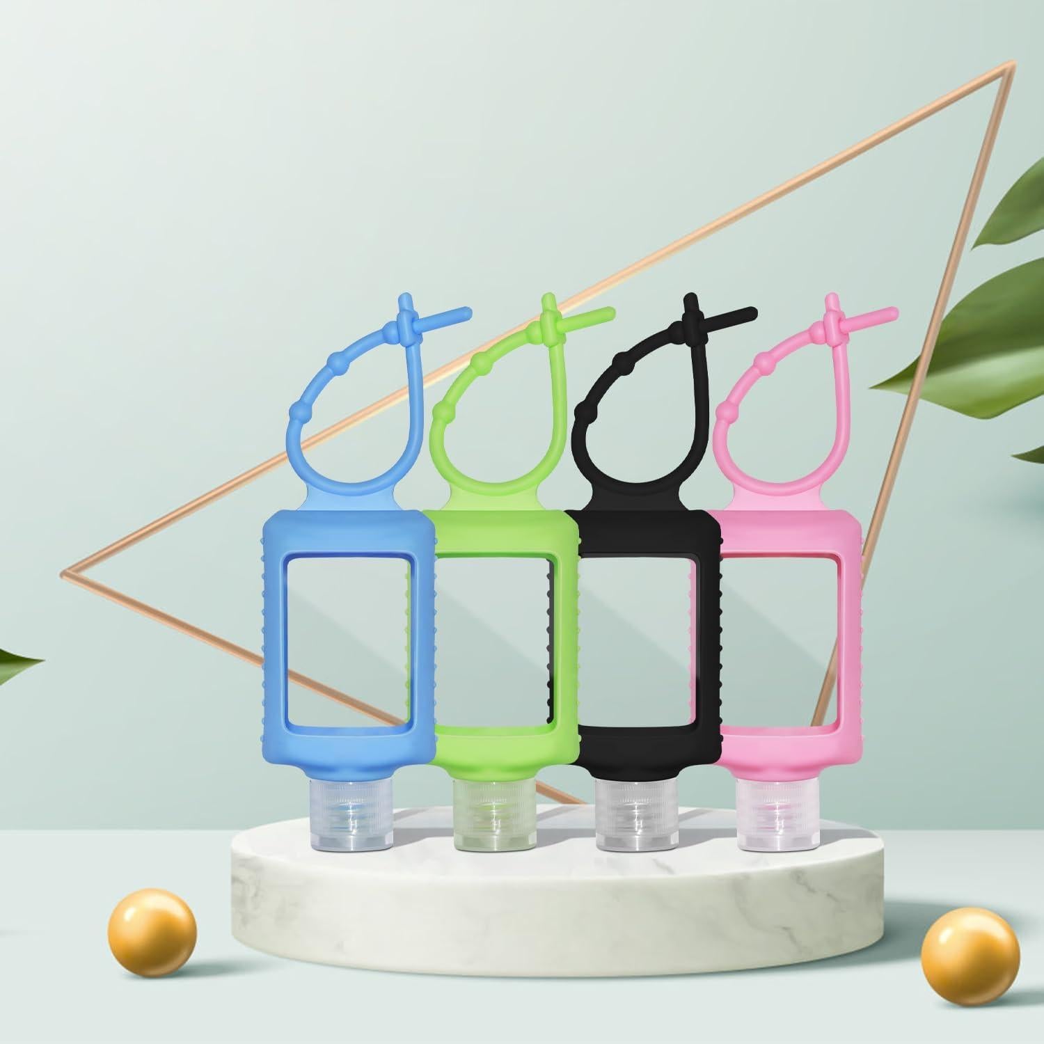 4 Botellas de Viaje JRINYE 60ml Silicona A Prueba de Fugas