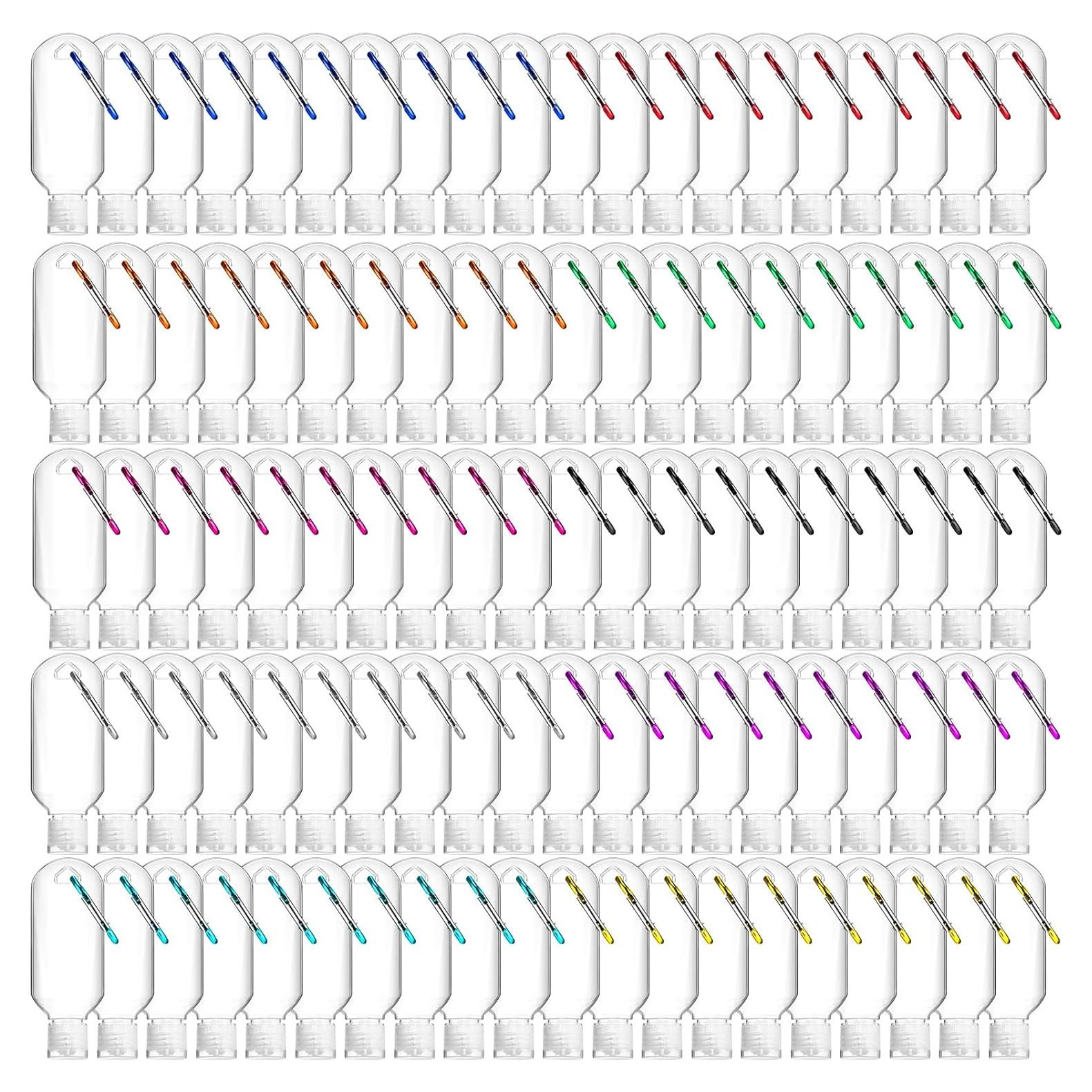 100 Botellas de Viaje 2oz FairySandy Plástico Transparente