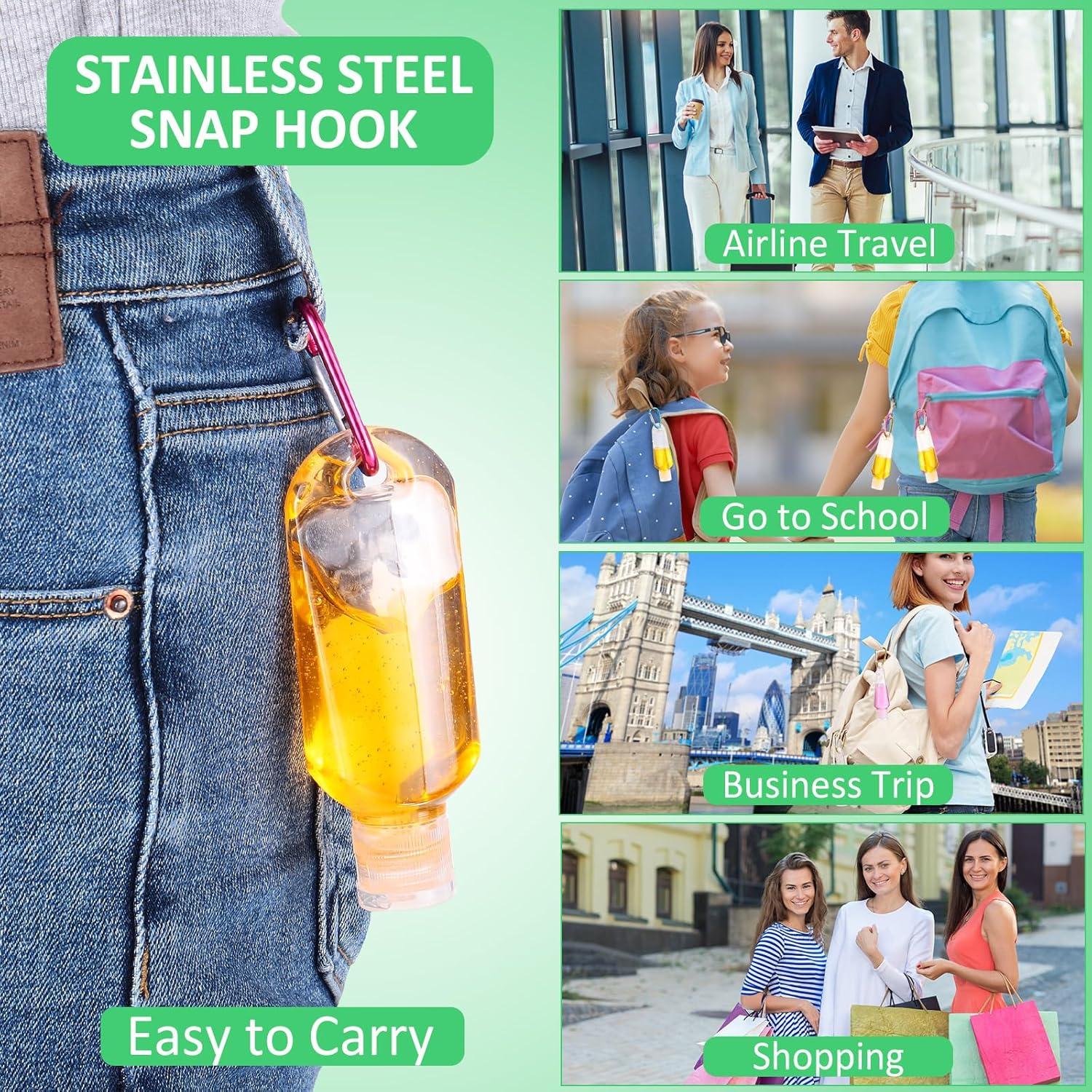 100 Botellas de Viaje 2oz FairySandy Plástico Transparente