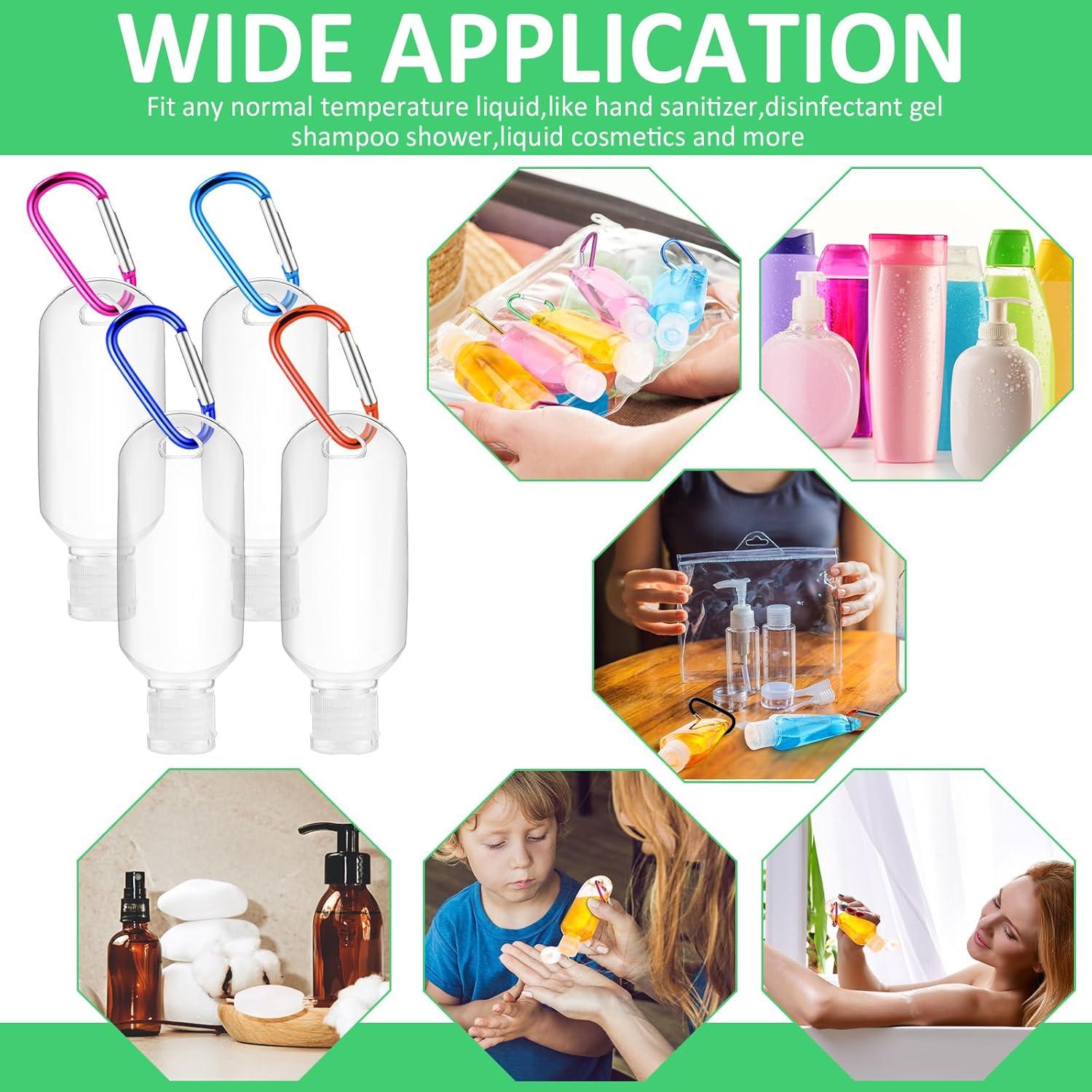 100 Botellas de Viaje 2oz FairySandy Plástico Transparente