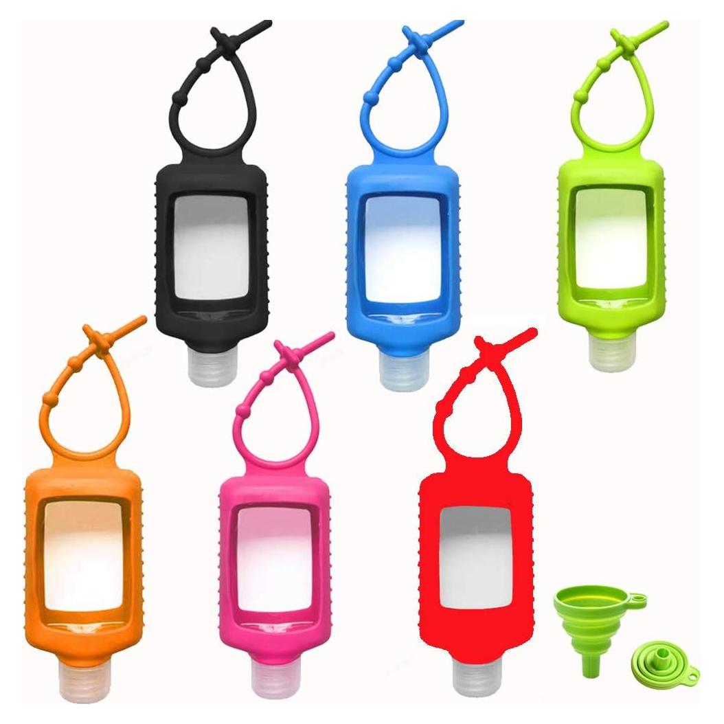 Botellas de Viaje MEMOVAN 60ml con Manga de Silicona 6 Pack