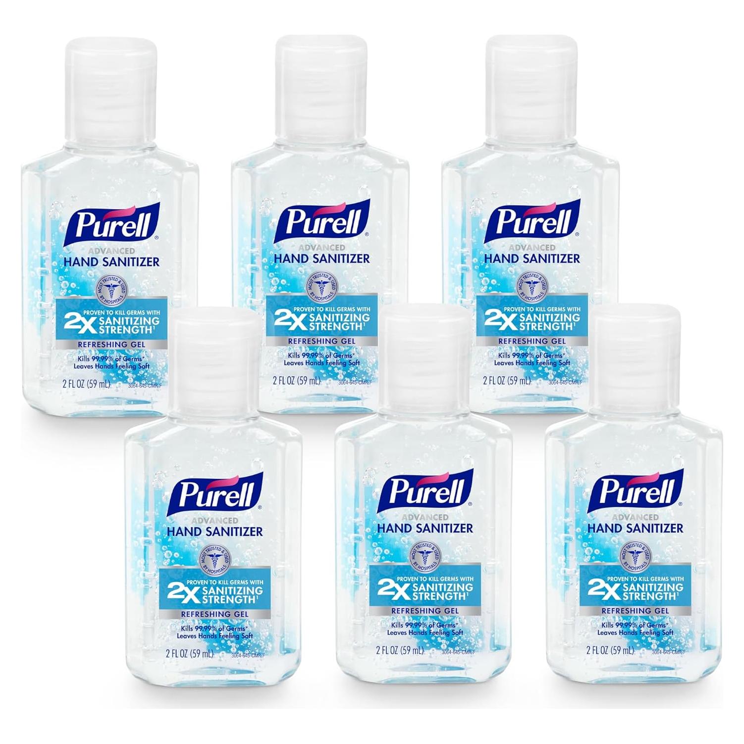 Gel Desinfectante de Manos Purell Advanced 2 oz - Paquete de 6